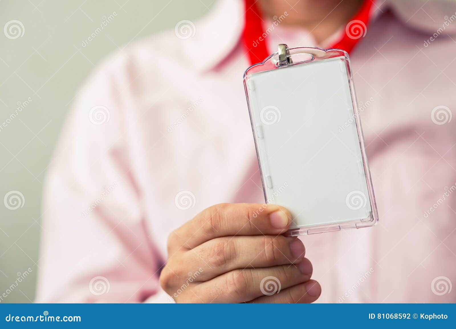 Man holding ID card stock photo. Image of advertising 81068592