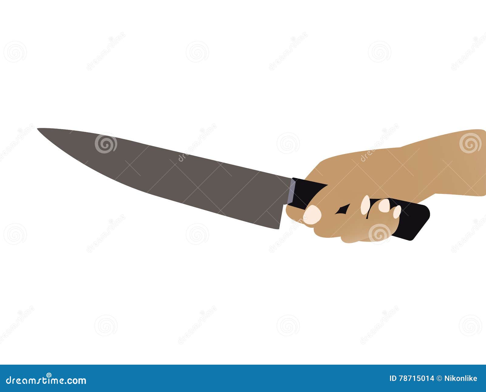 Man Holding A Knife In Hand. Stock Vector - Illustration of butcher