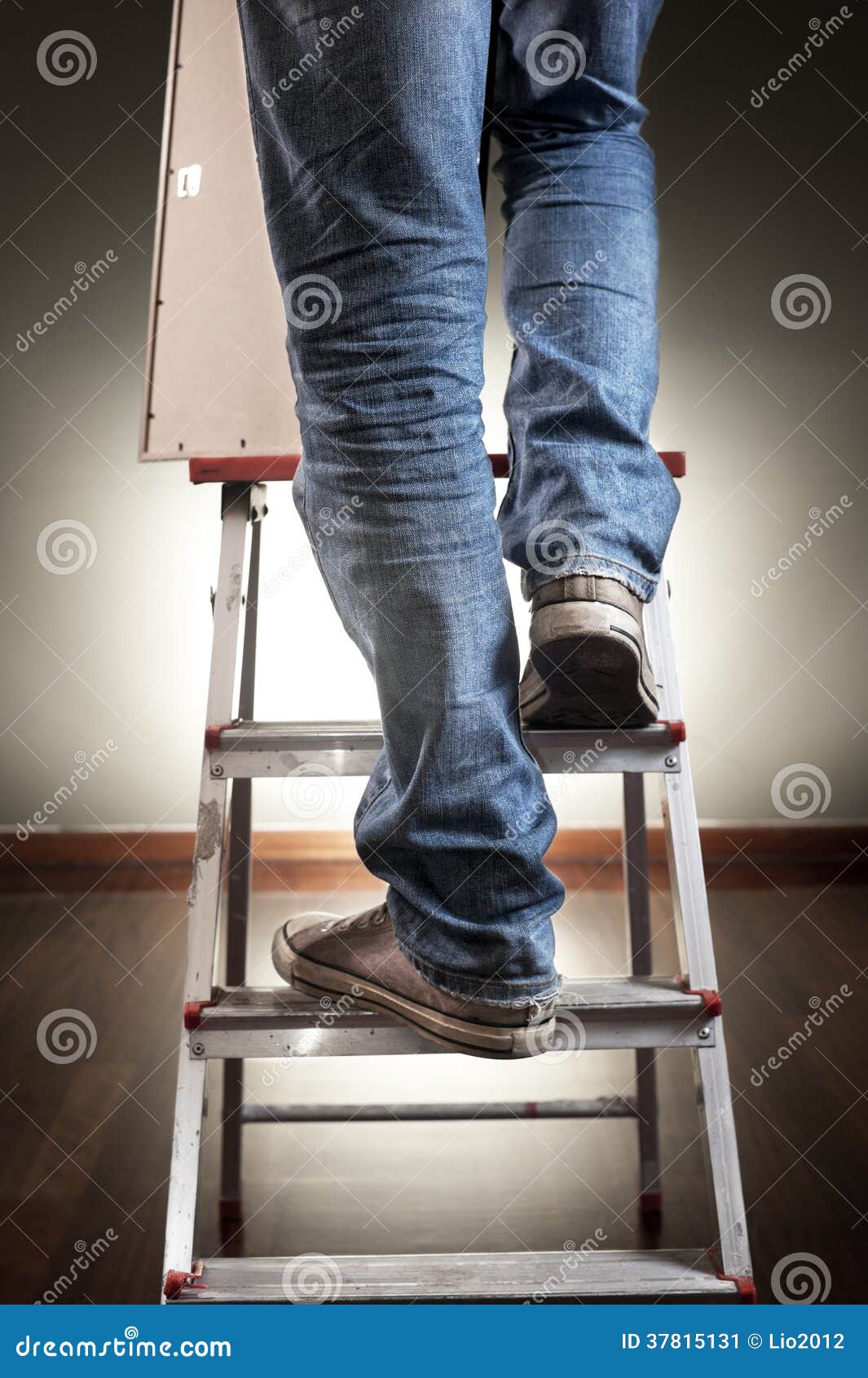 Man holding picture frame stock image. Image of antique 37815131