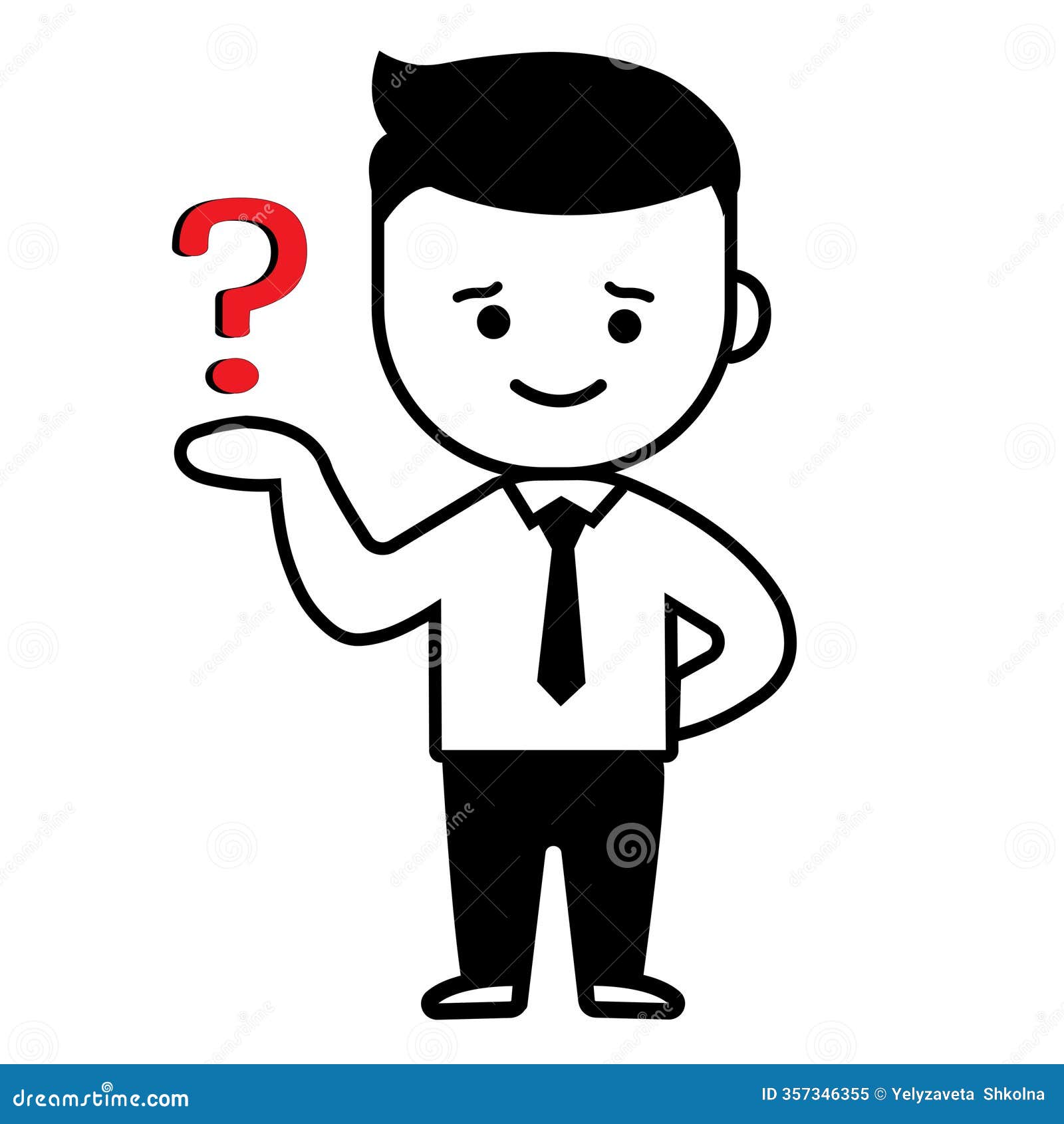 man holding a question mark, representing curiosity and inquiry in everyday situations