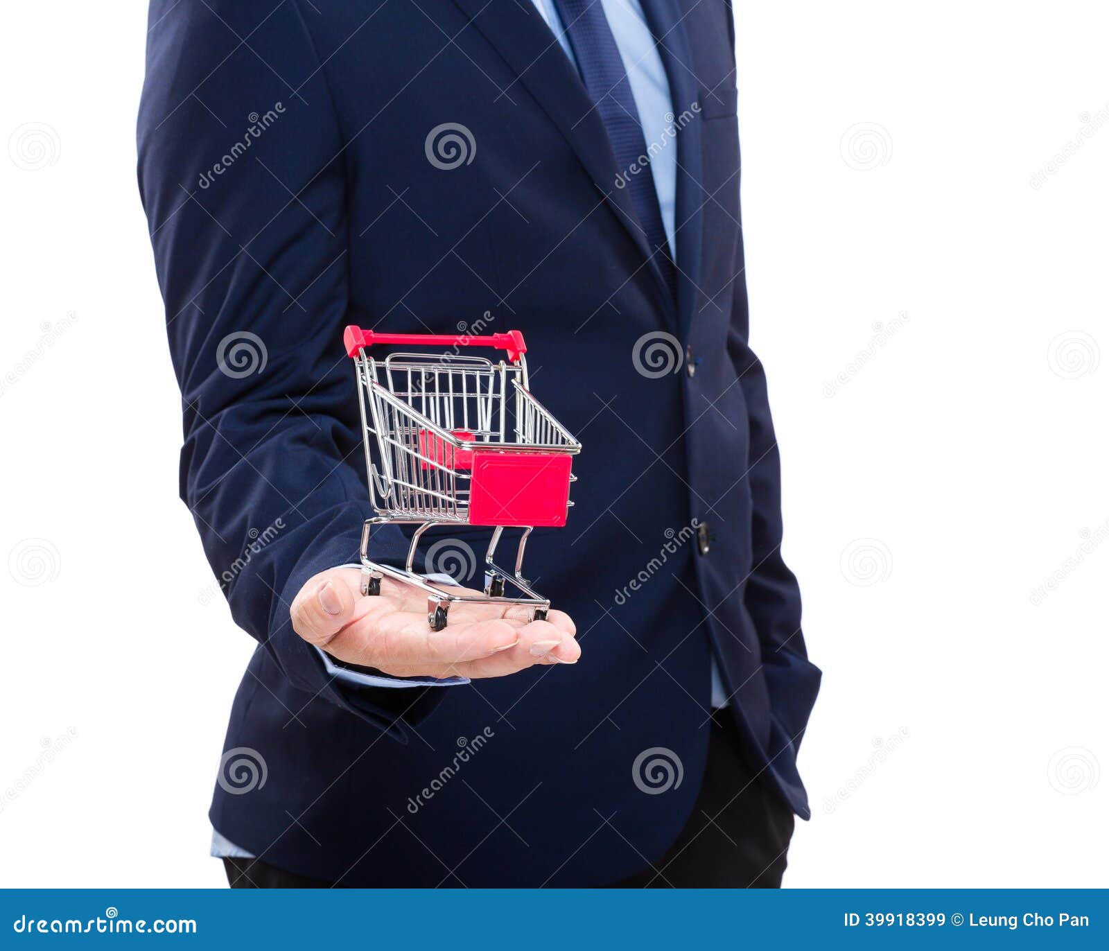 Man holding shopping cart stock image. Image of businessman 39918399