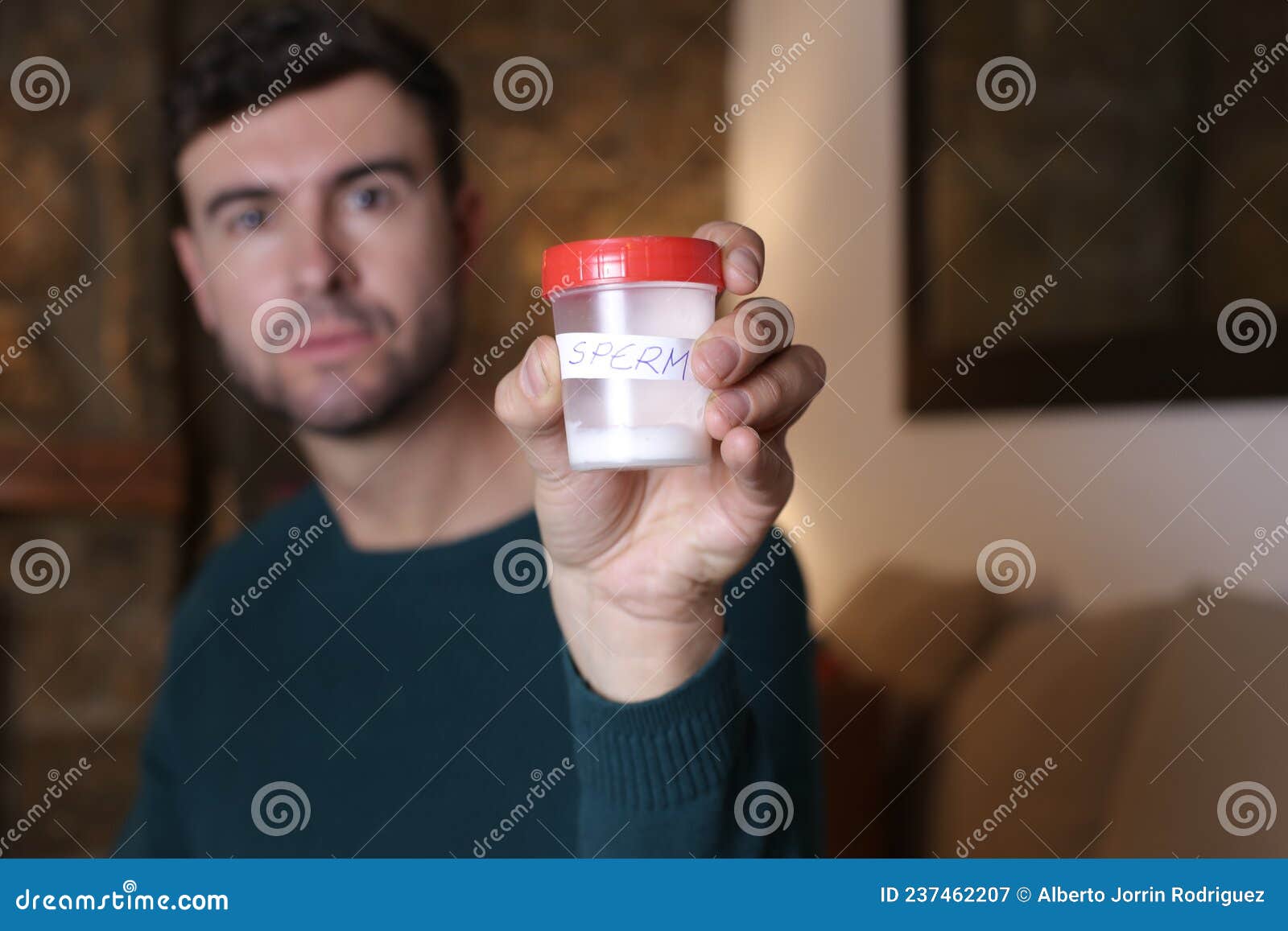 Man Holding a Sperm Donation Stock Image Image of diagnostic,