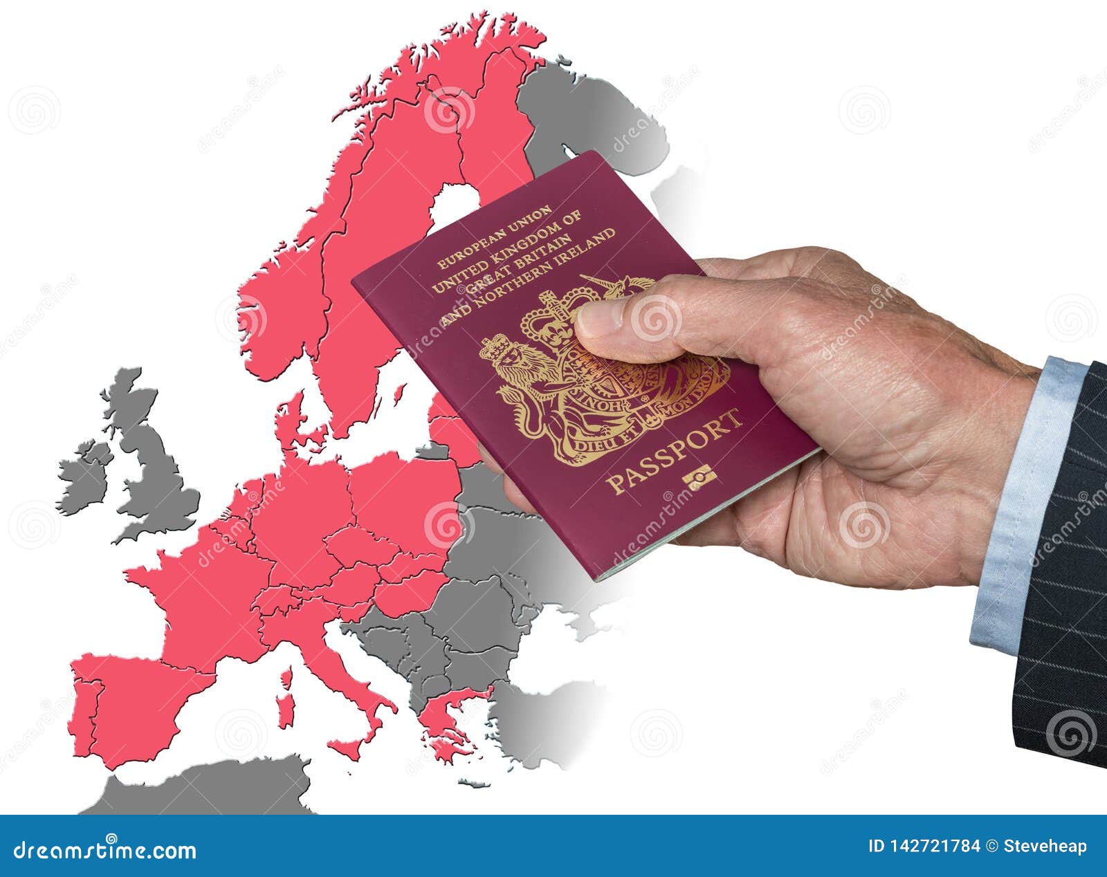 Man Holding UK Passport on Map of EU Schengen Zone Stock Photo - Image of  journey, entry: 142721784
