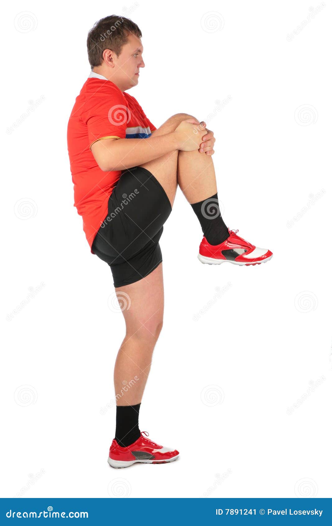 Man Holds The Foot Bent In Knee Stock Image Image 7891241