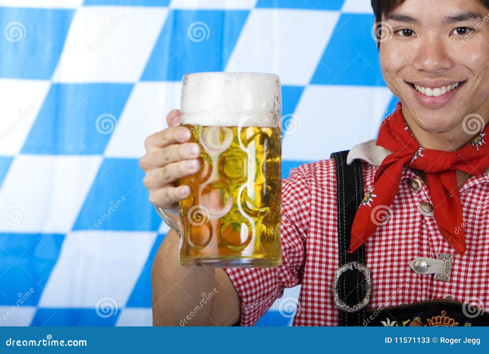 Man Holds Oktoberfest Beer Stein (Mass) Stock Image Image of