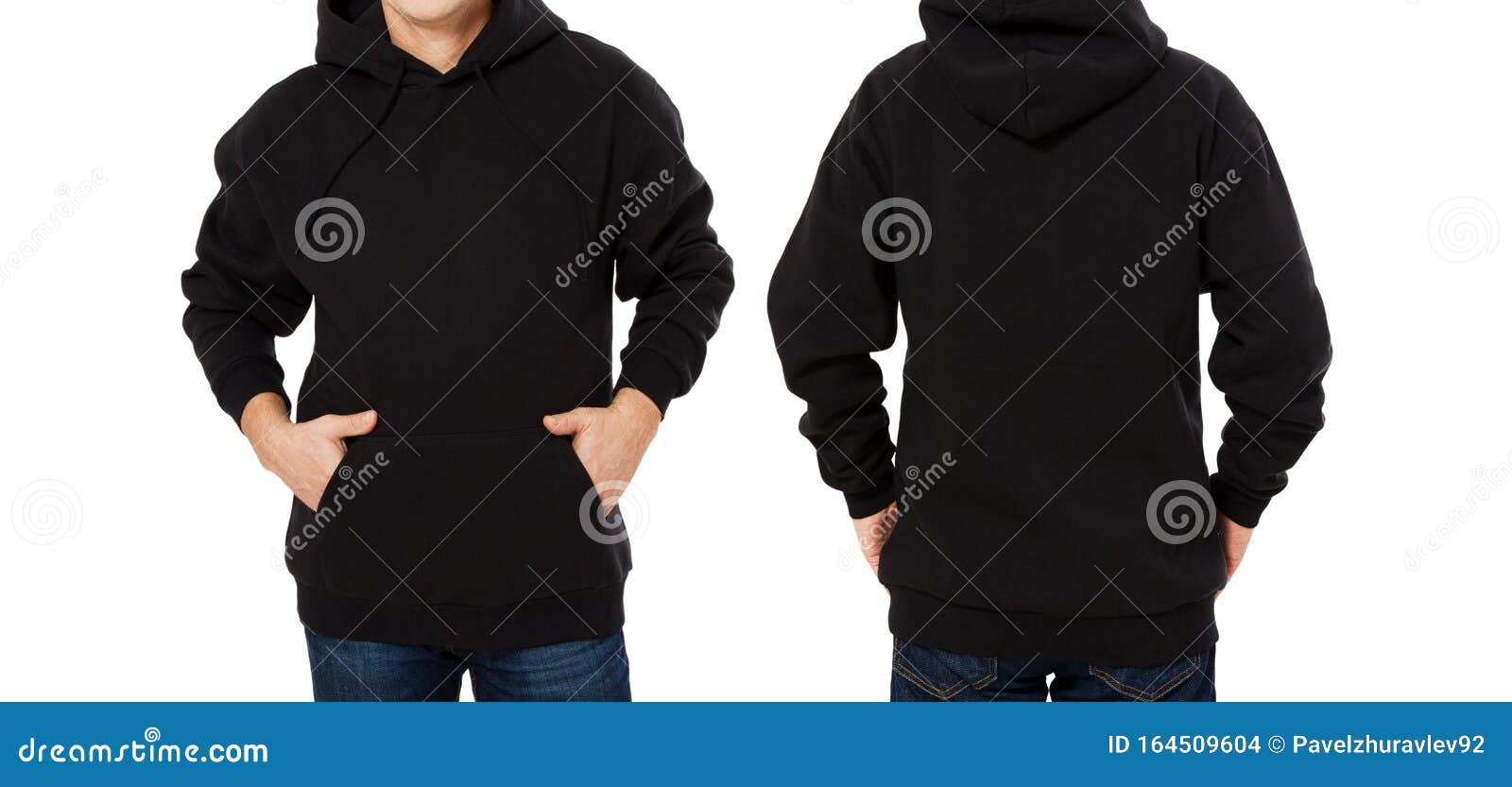 Download Man Hoody Set, Black Hoody Front And Back View, Hood Mock ...