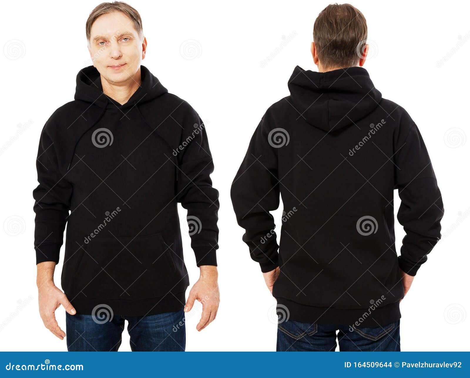 Download Man Hoody Set, Black Hoody Front And Back View, Hood Mock ...