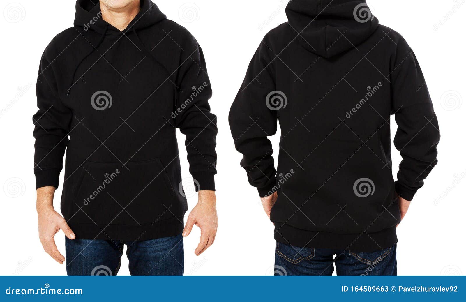 Download Man Hoody Set, Black Hoody Front And Back View, Hood Mock ...