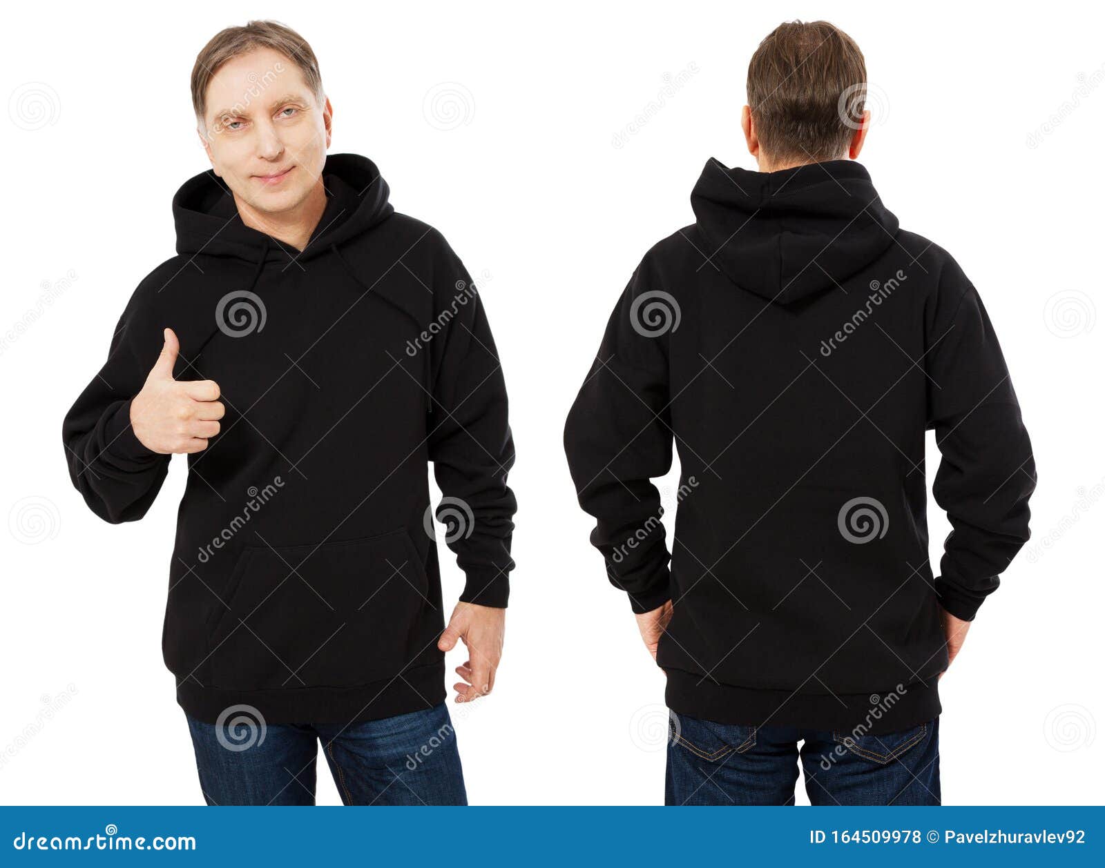 Download Man Hoody Set, Black Hoody Front And Back View, Hood Mock ...