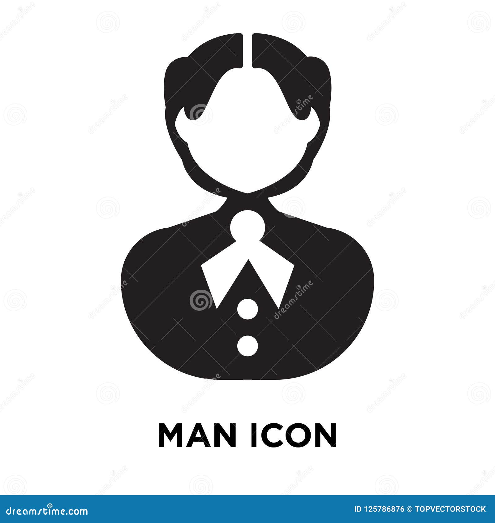 Man Icon Vector Isolated on White Background, Logo Concept of Ma Stock  Vector - Illustration of office, male: 125786876