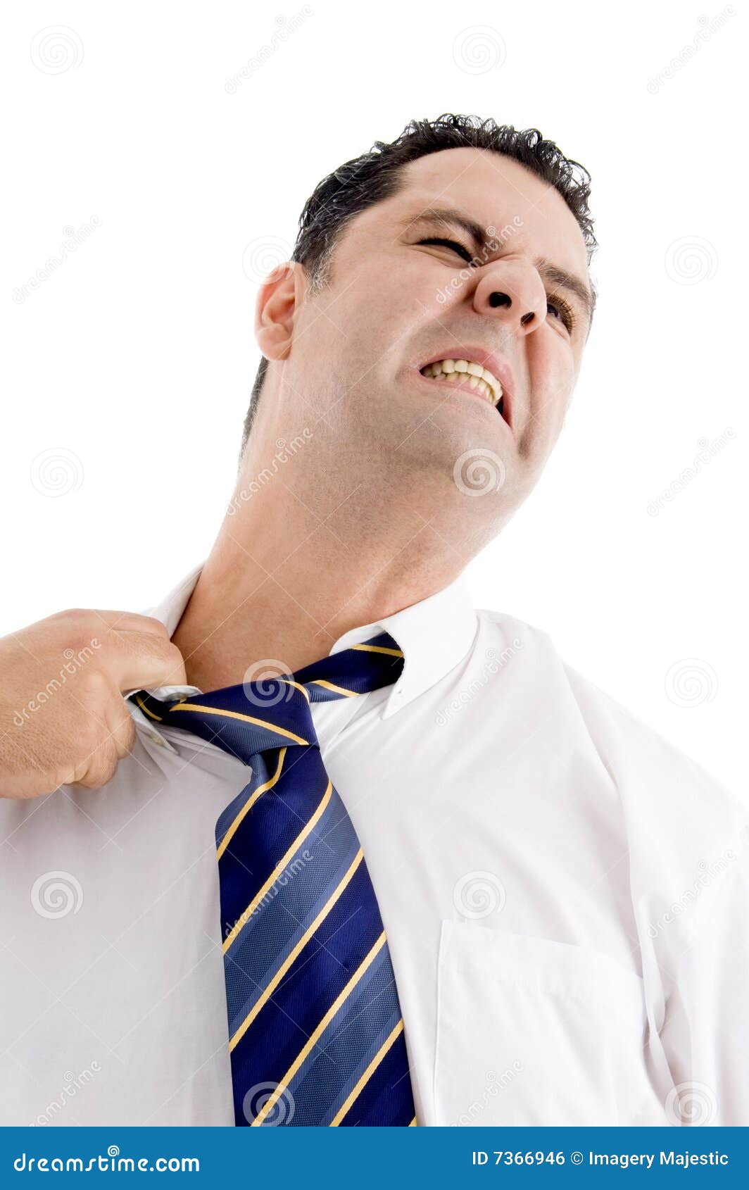 Man itching his neck stock photo. Image of isolated, success 7366946