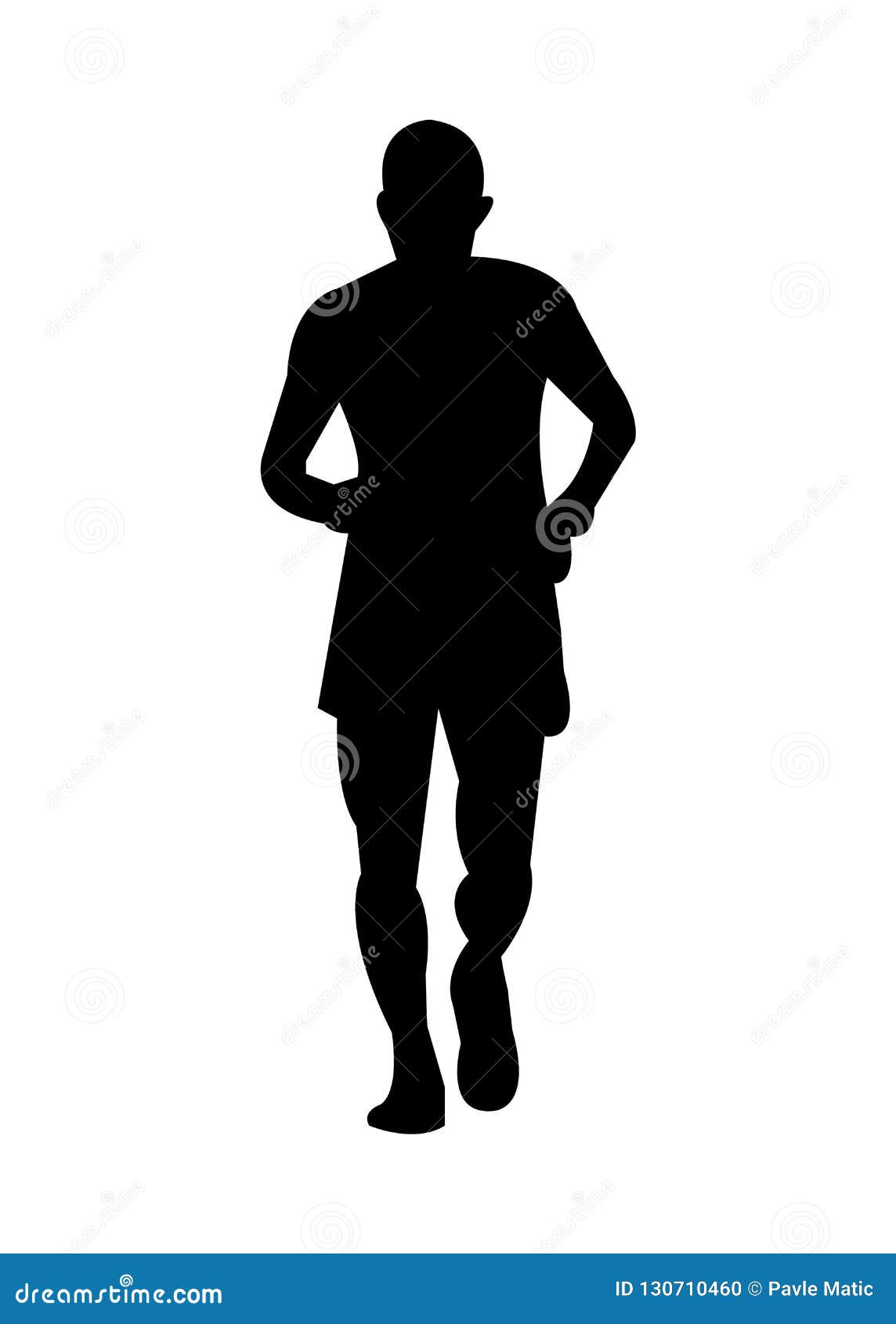 Man Jogging - Black Silhouette Cartoon Vector | CartoonDealer.com #5778487