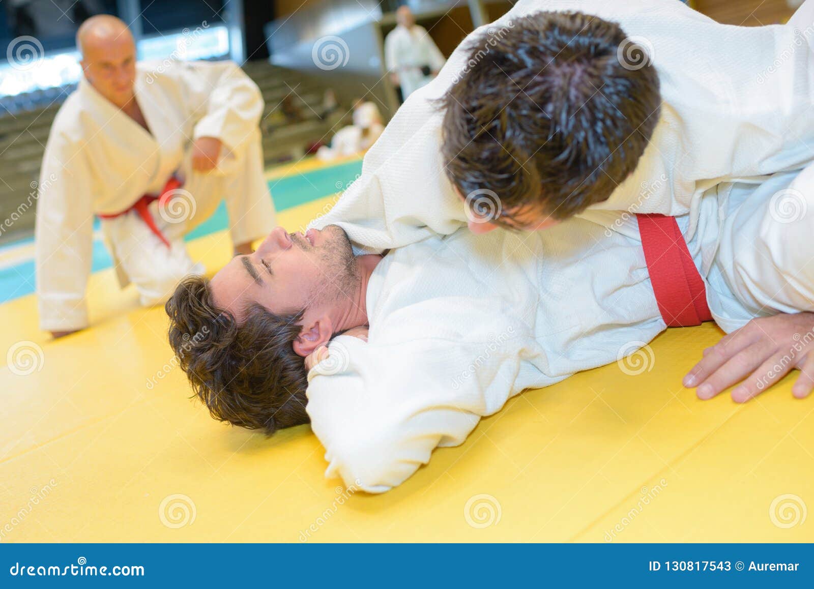Man in judo hold stock image. Image of belt, background 130817543