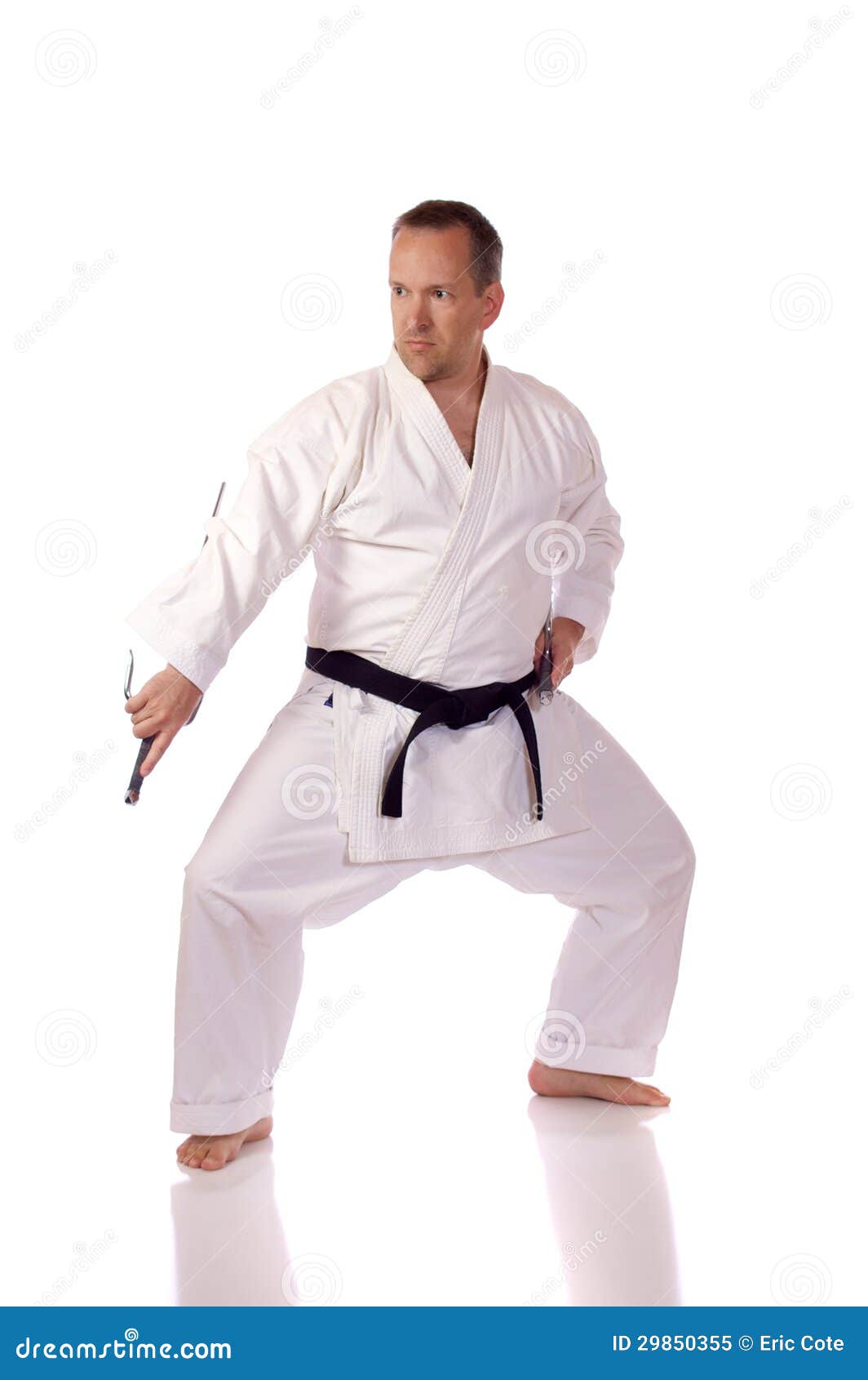 Man with sai stock image. Image of arts, martial, posture 29850355
