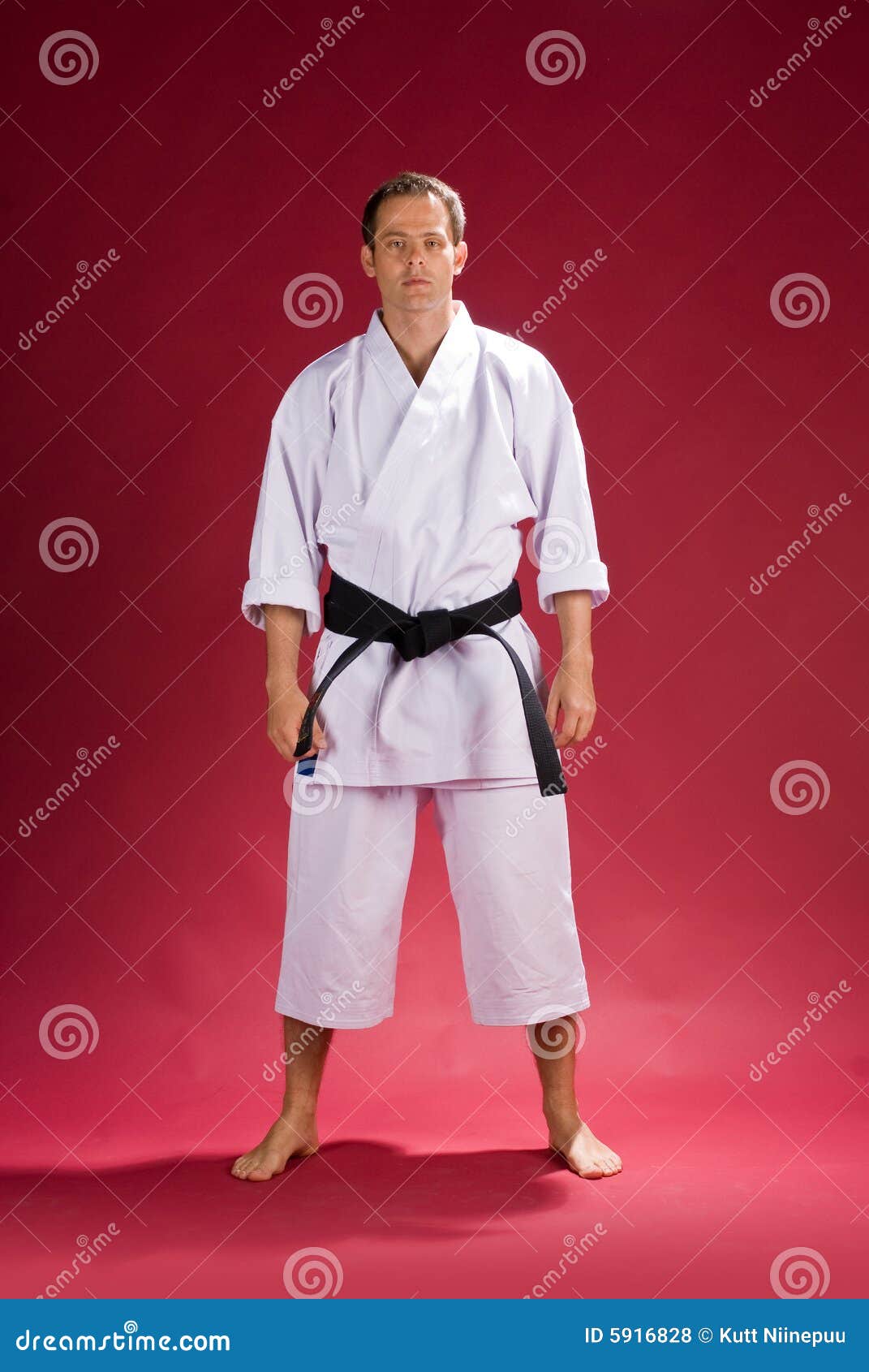 Man in karate kimono stock photo. Image of belt, posture - 5916828