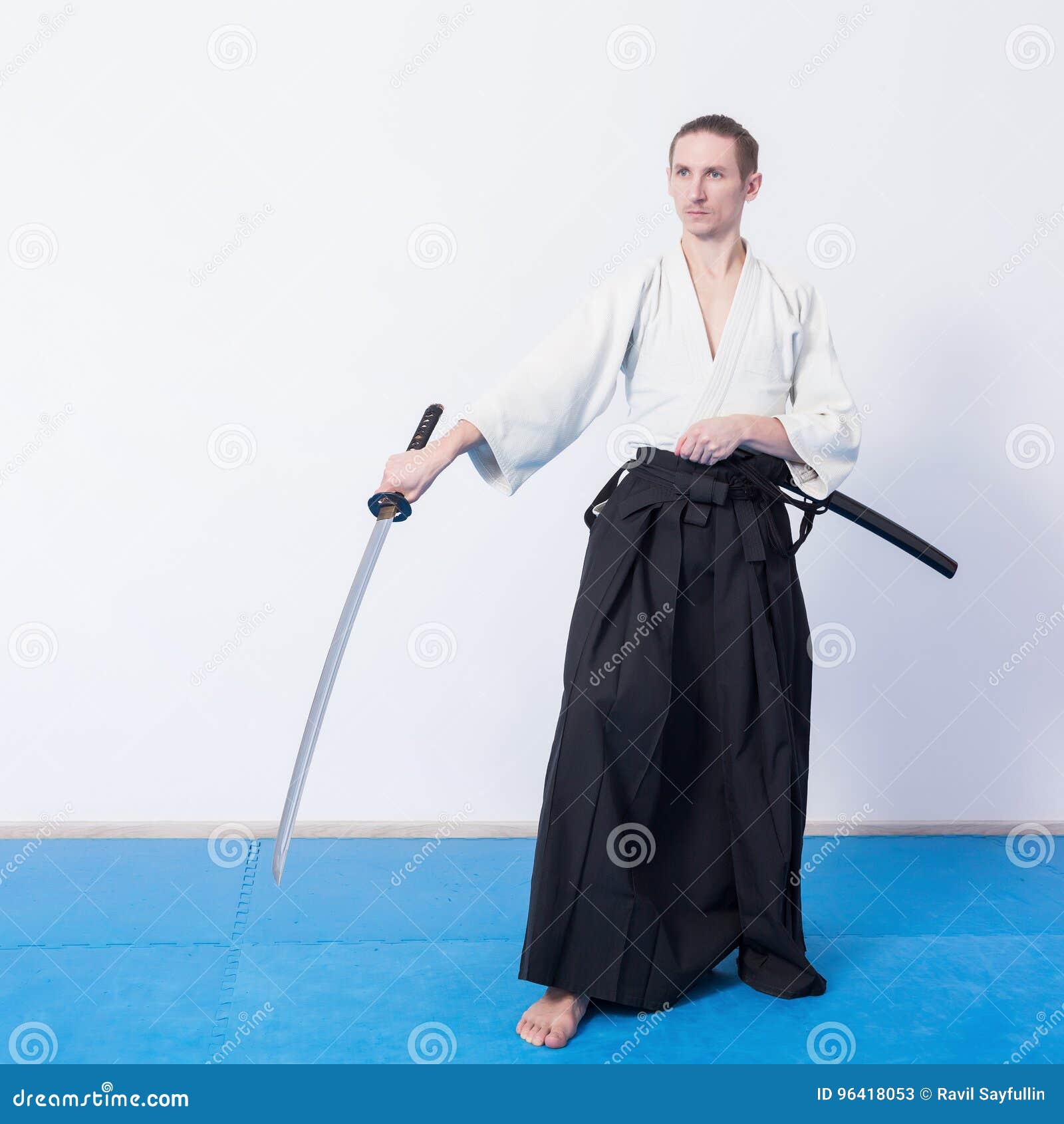 A Man with Katana Practice Iaido Stock Image Image of samurai, fight