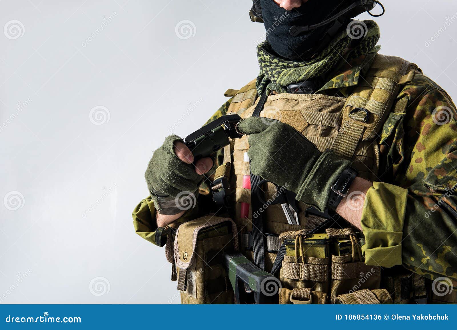 Man Keeping Bombshell in Arms Stock Photo Image of army, occupation