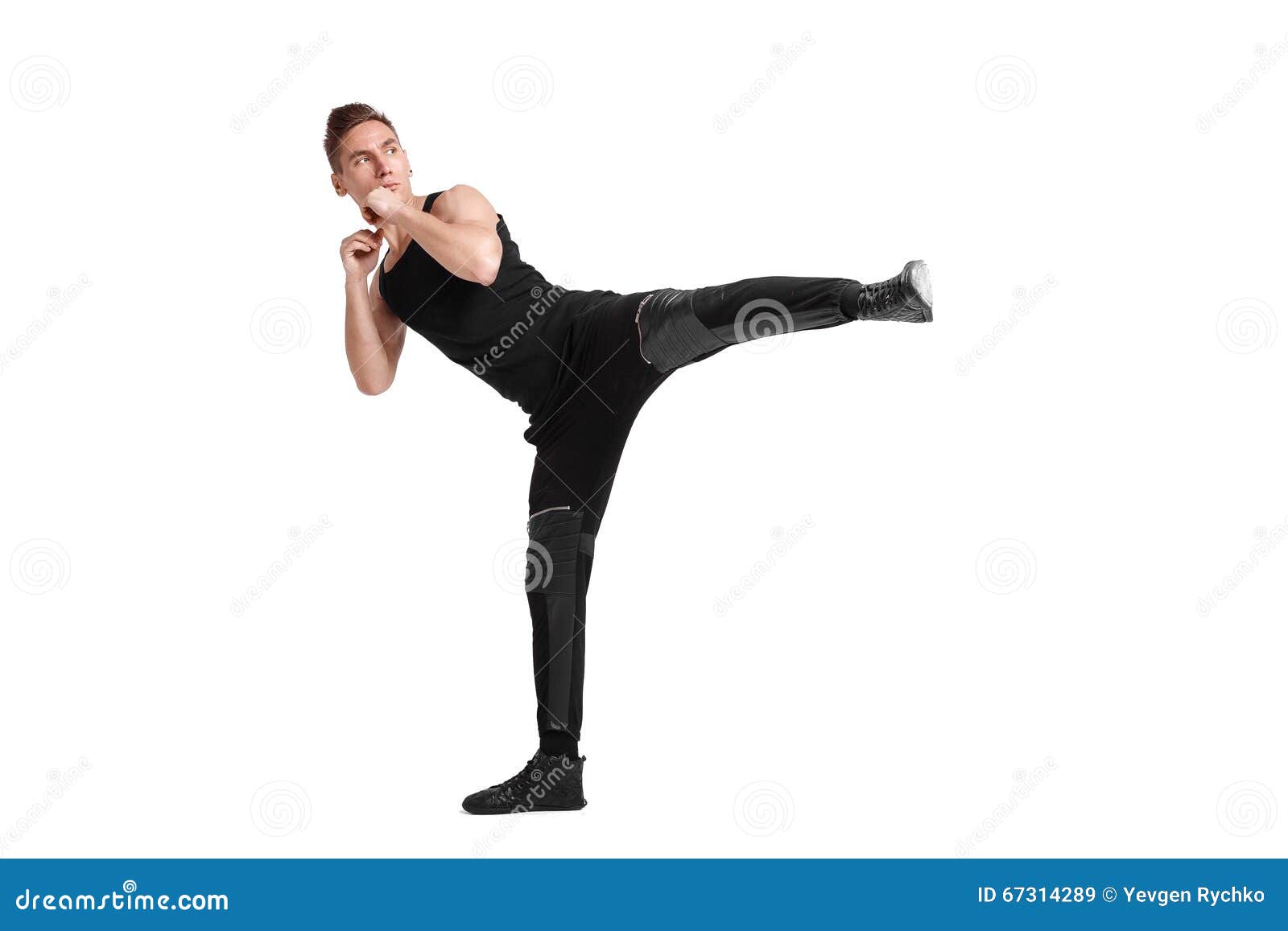Man kicking foot forward stock image. Image of kicking 67314289