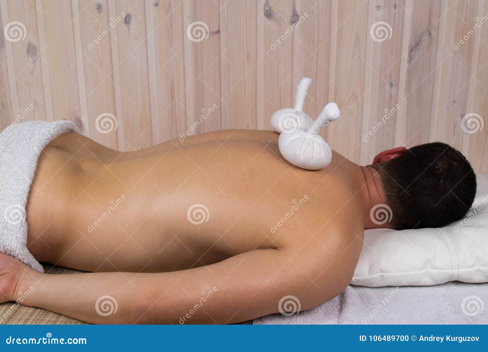 Massaging naked men