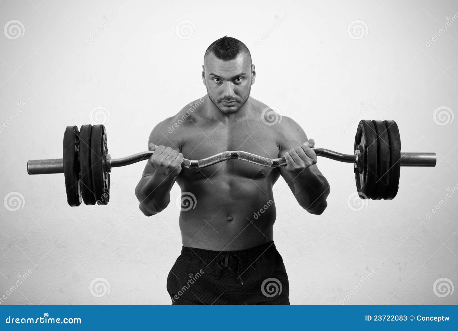 Man lifting weights stock image. Image of fitness, natural 23722083