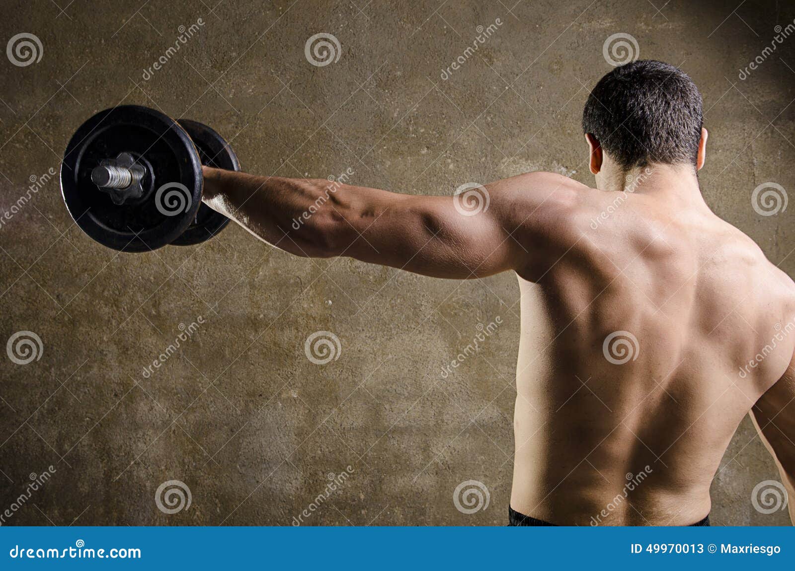 Man lifting weights stock image. Image of isolated, healthy 49970013