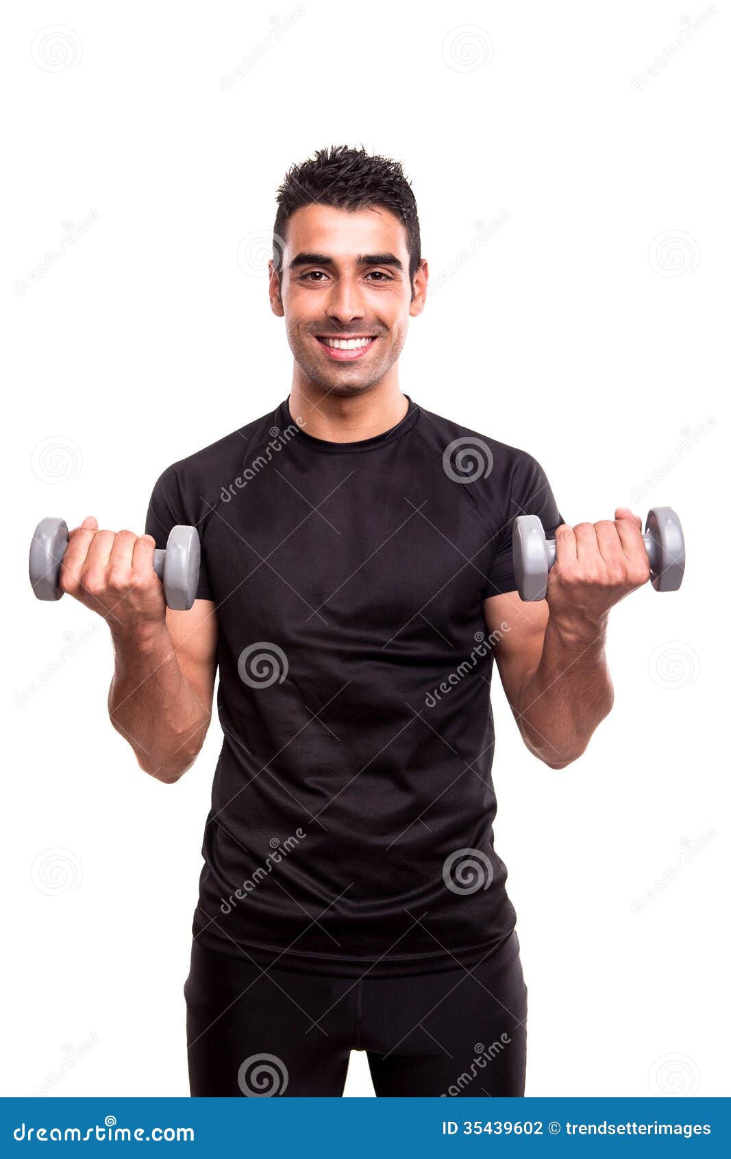 Man lifting weights stock photo. Image of determination 35439602