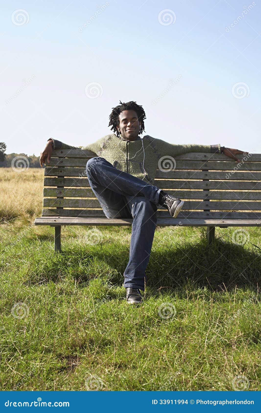 park bench person