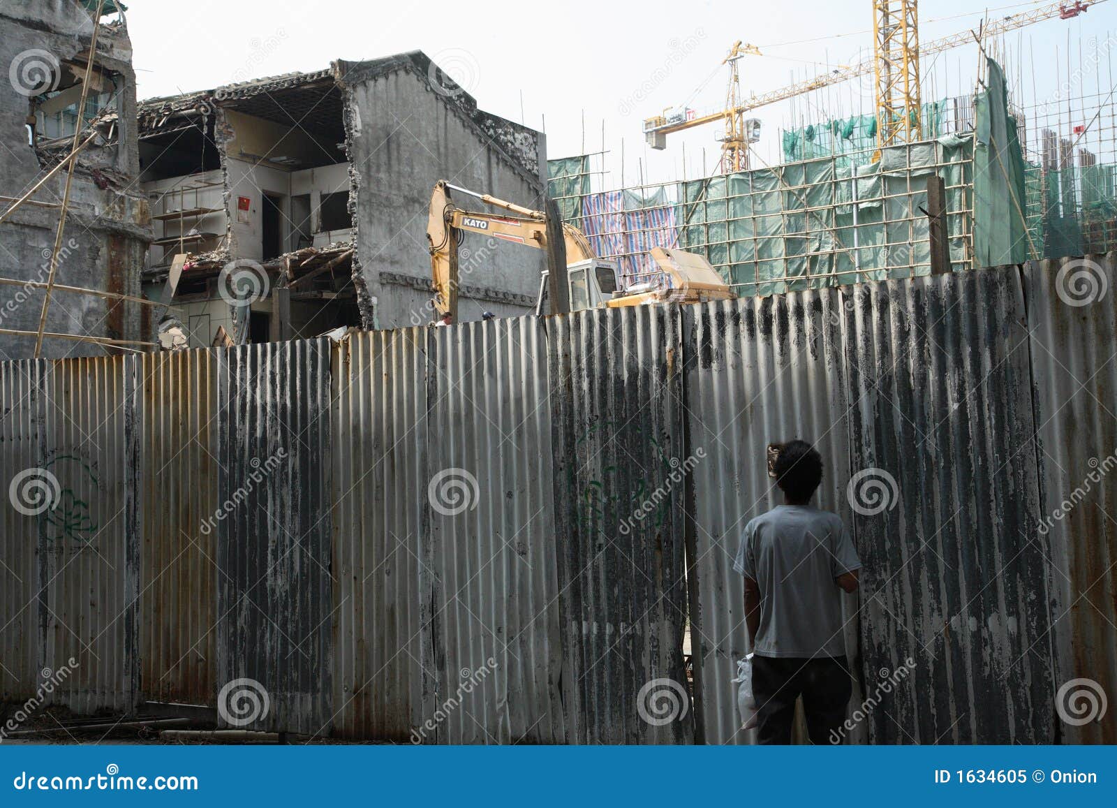 Man looking through wall stock image. Image of question 1634605