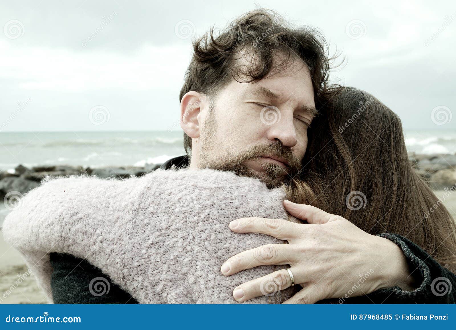 Man in Love Hugging Girlfriend Happy Stock Image - Image of ...