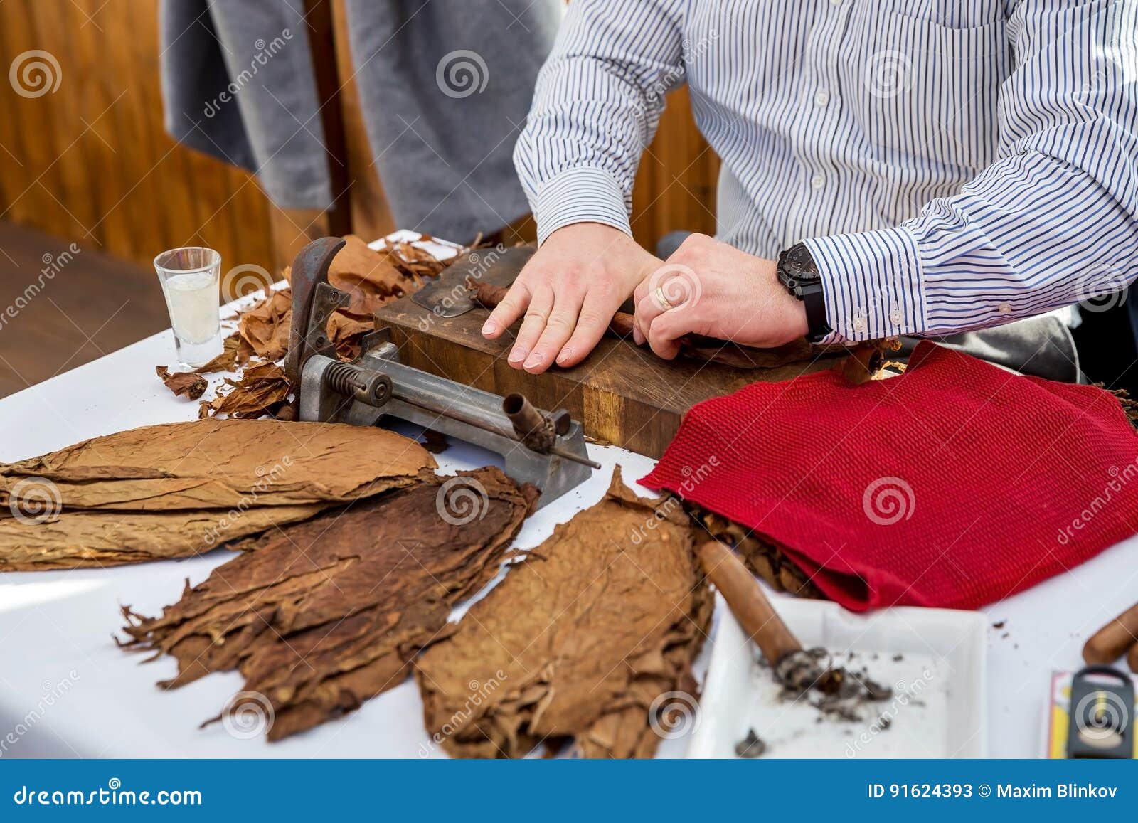 Man making cigars stock image. Image of manufacture, handmade 91624393