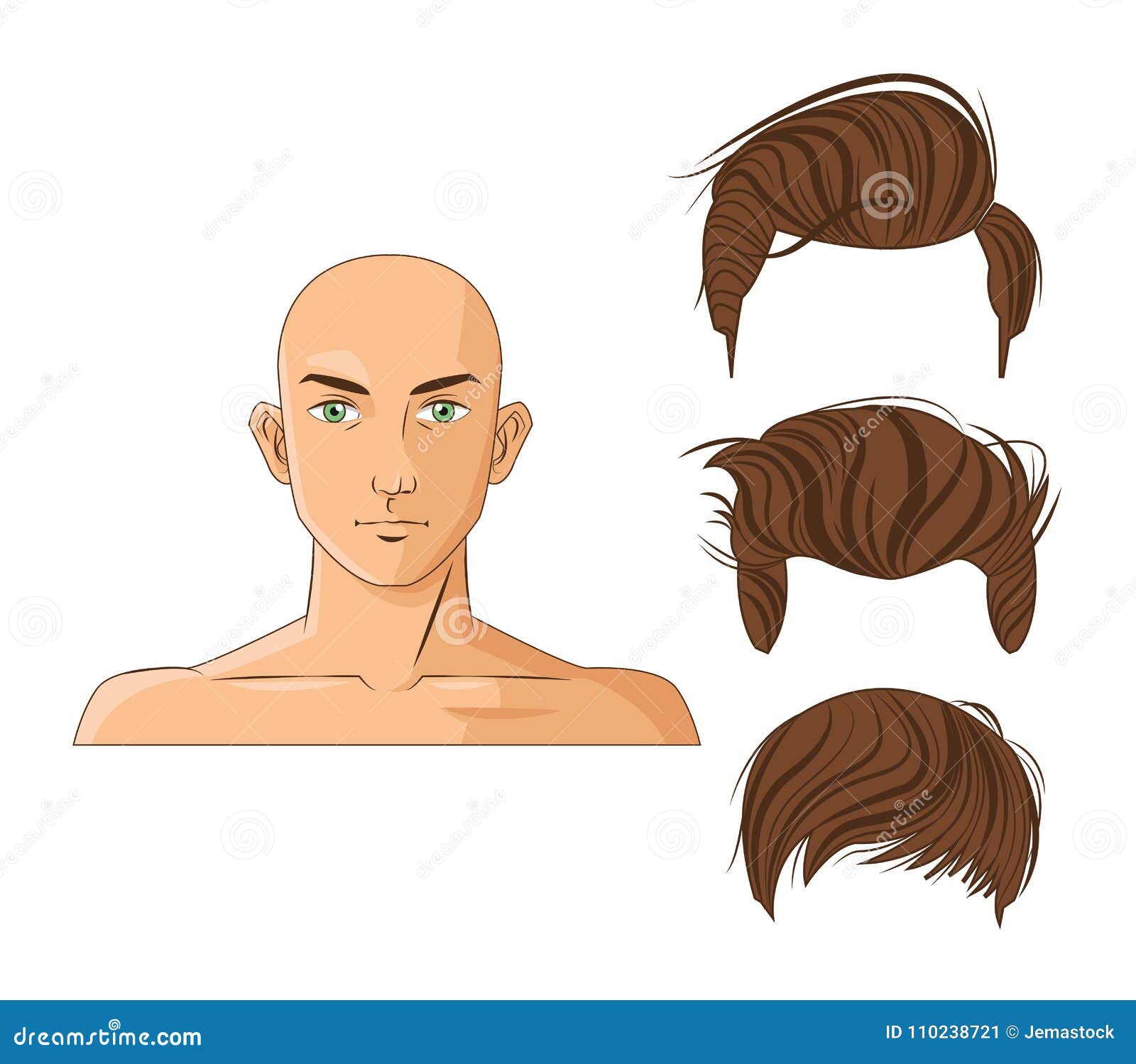 Man and hair style design stock vector. Illustration of work - 110238721