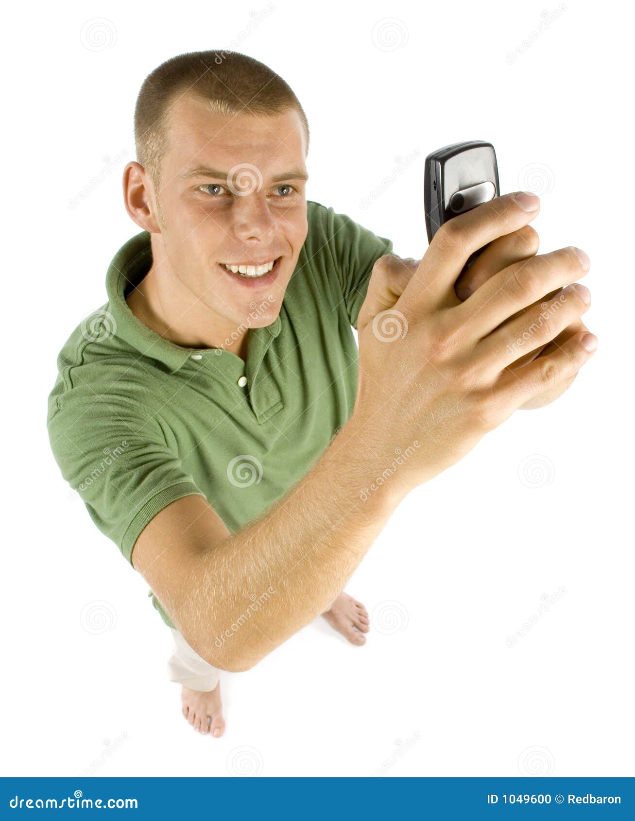 Man with mobile stock photo. Image of body, digital, hands 1049600