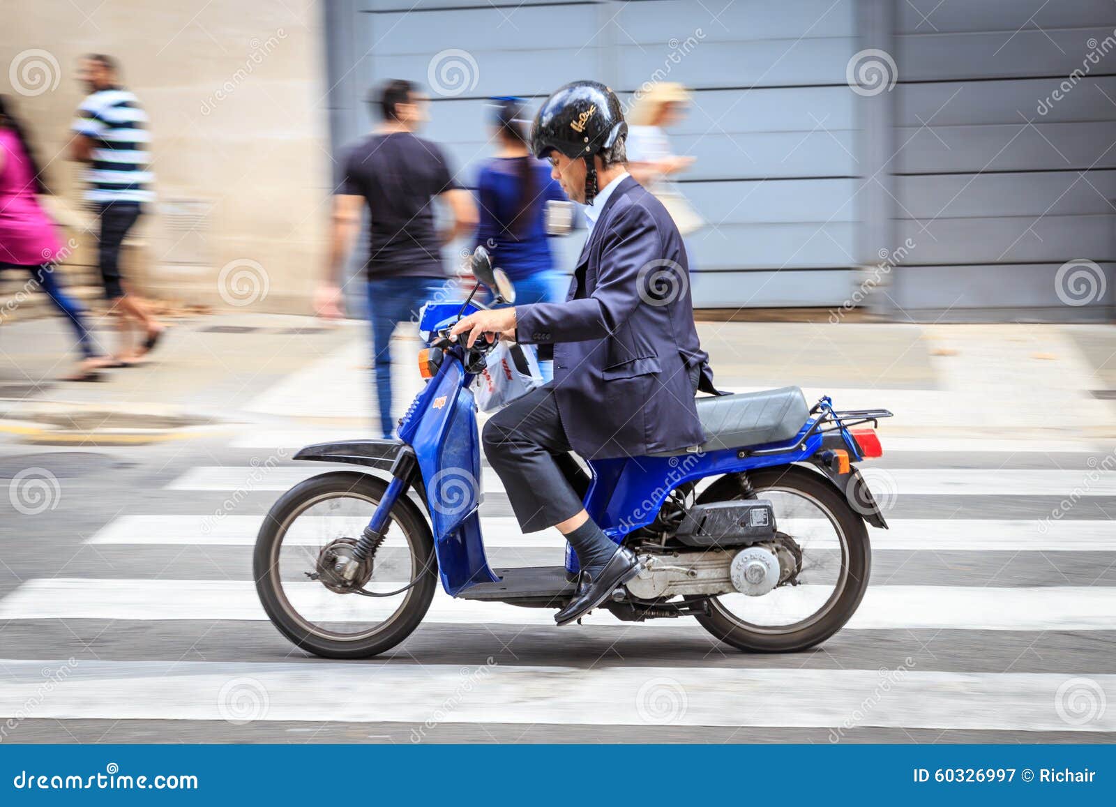 Man on moped editorial photography. Image of ride, suit - 60326997