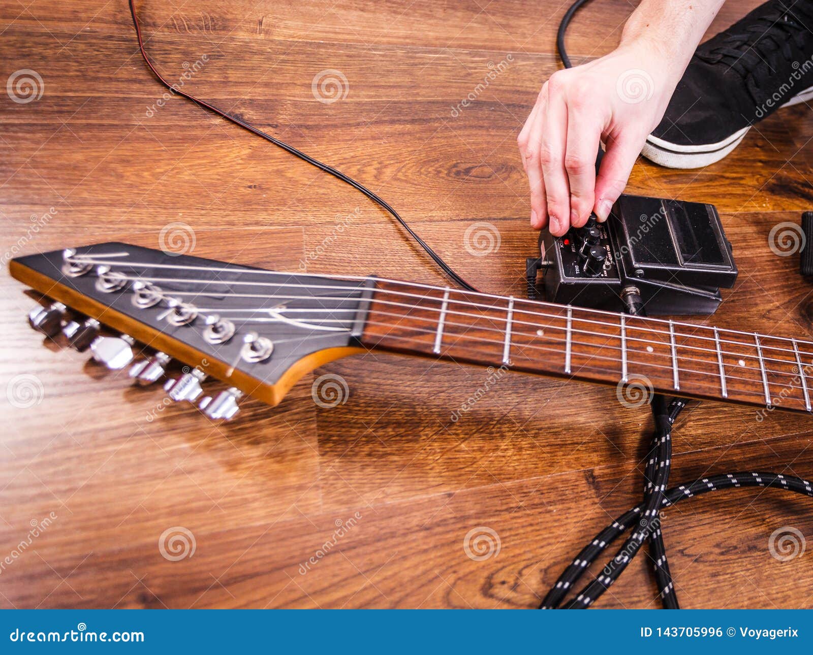 Image Photo - Equipment Up Guitar of ... Setting Stock Man Stock Image Photo - Up Equipment Man Guitar Setting ... of