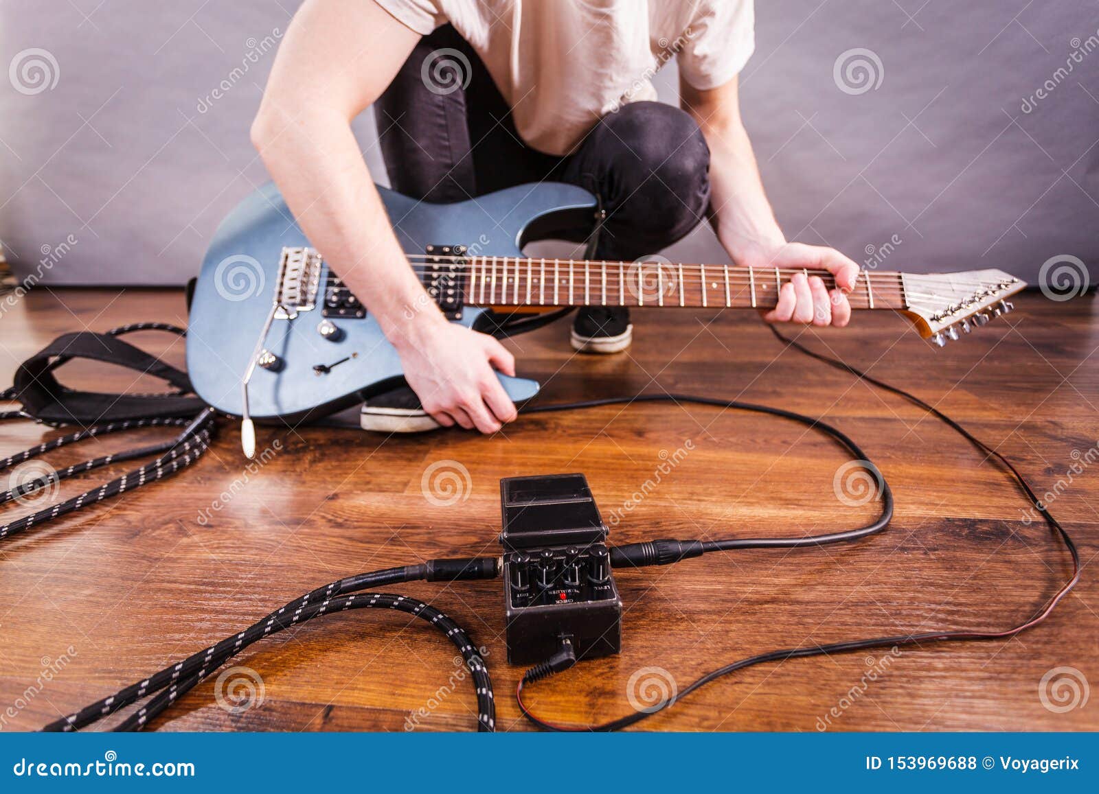 Guitar - Stock Image of Setting Equipment Man ... Up Photo Photo of Image Equipment Setting Up Man Guitar ... - Stock