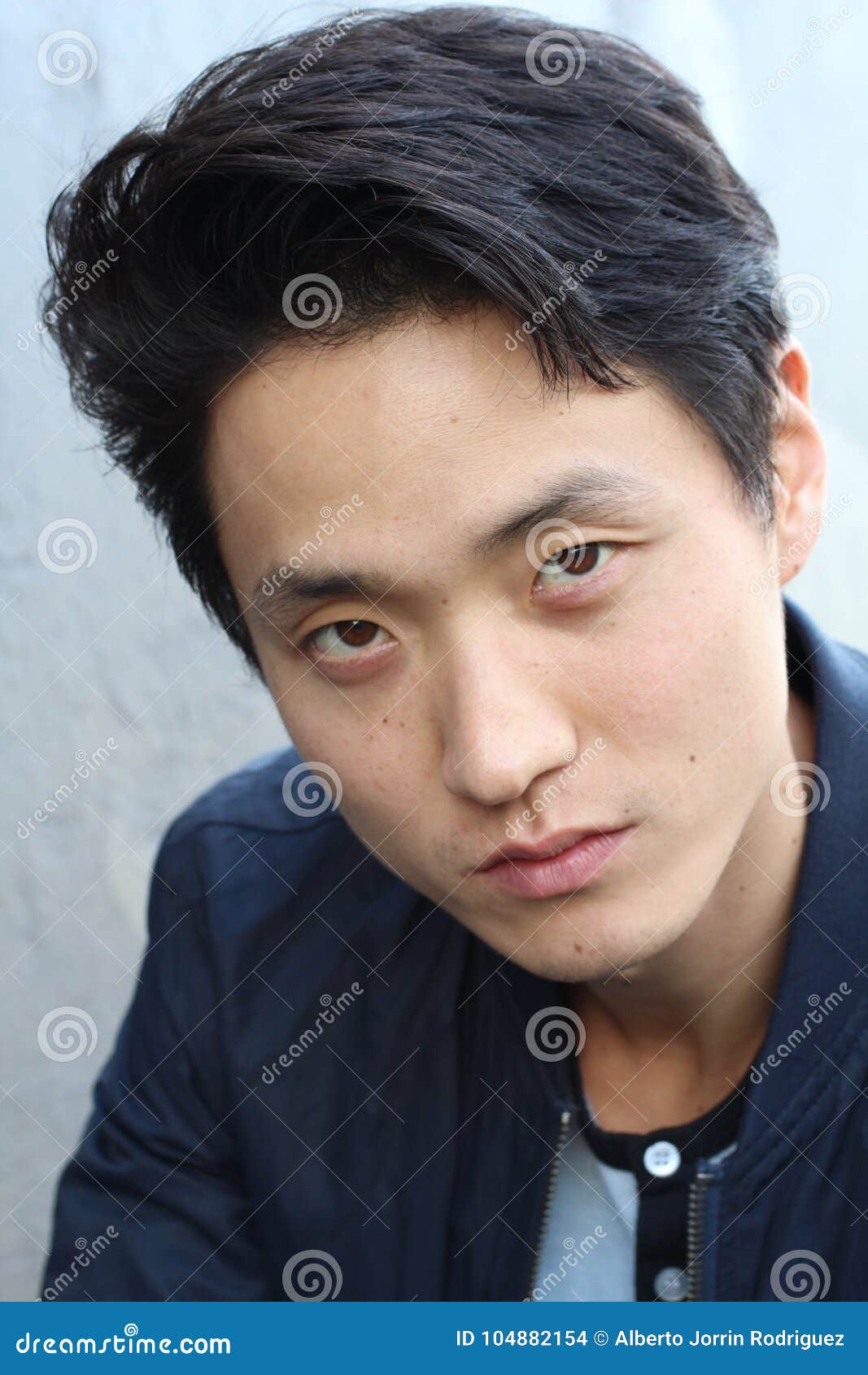 Man with Neutral Expression Closeup Stock Photo - Image of cold ...