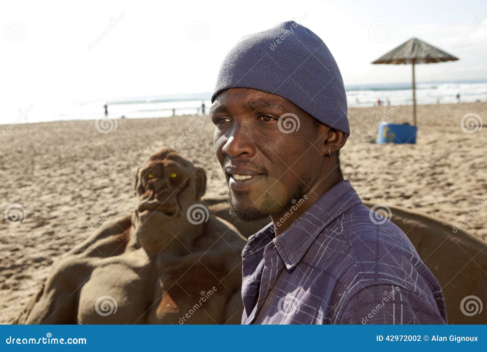 A Man Next To Sand Art, Durban Editorial Photography Image of africa