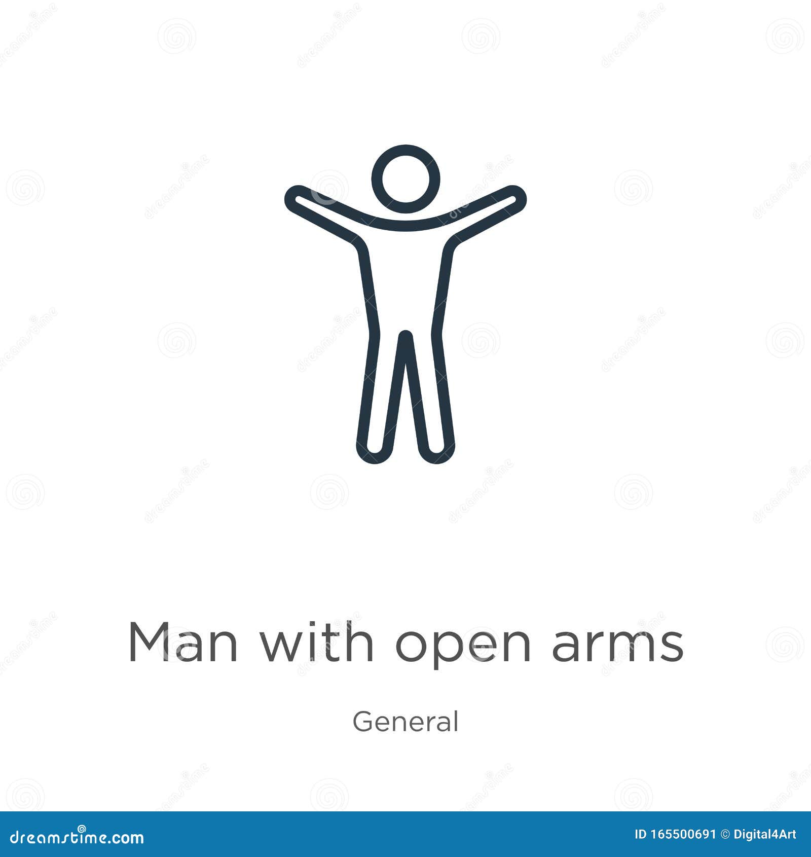 Man With Open Arms Icon Thin Linear Man With Open Arms Outline Icon Isolated On White Background From General Collection Line Stock Vector Illustration Of Group Movement Man With Open Arms Icon Thin Linear Man With Open Arms Outline Icon Isolated On White Background From General Collection Line Stock Vector Illustration Of Group Movement