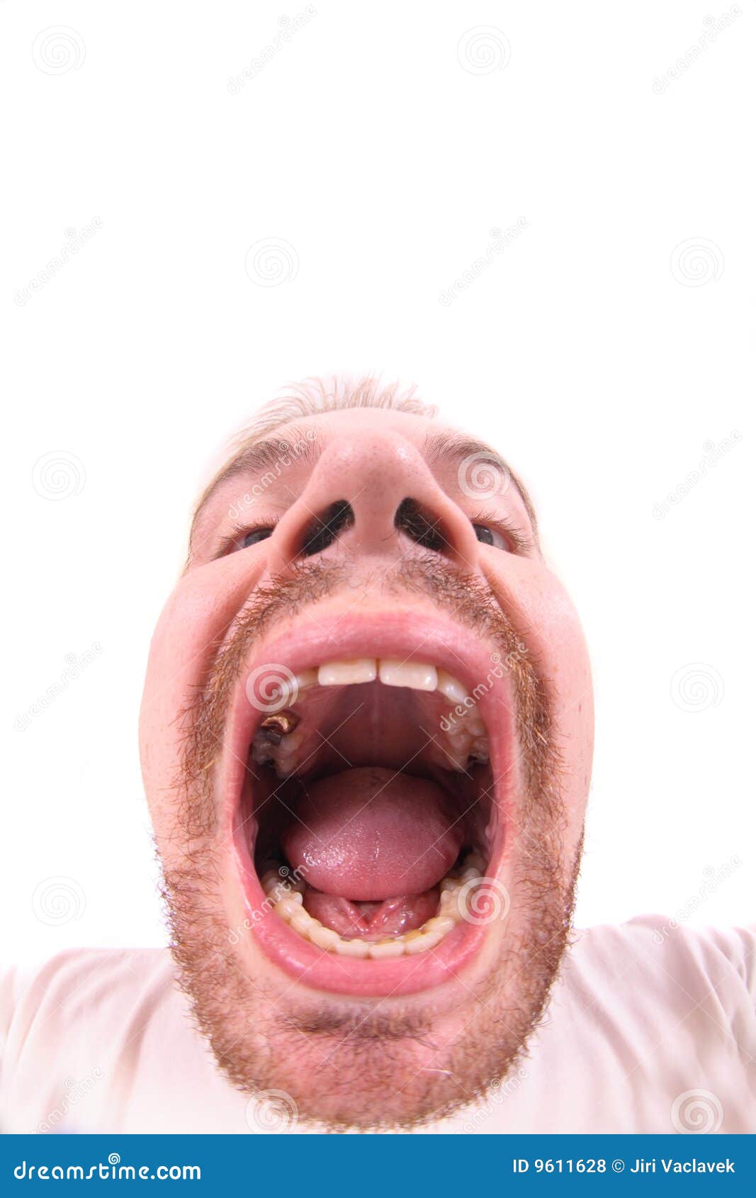 Man is opening mouth stock photo. Image of ugly, aggression 9611628