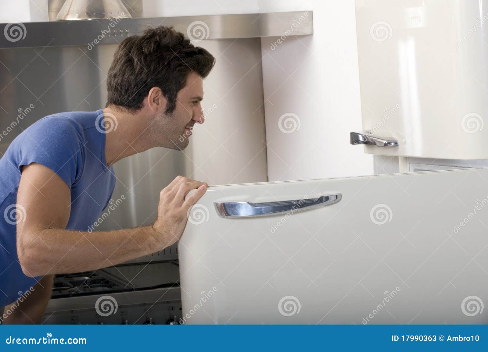 Man Opening the Refrigerator Stock Image Image of person, adults