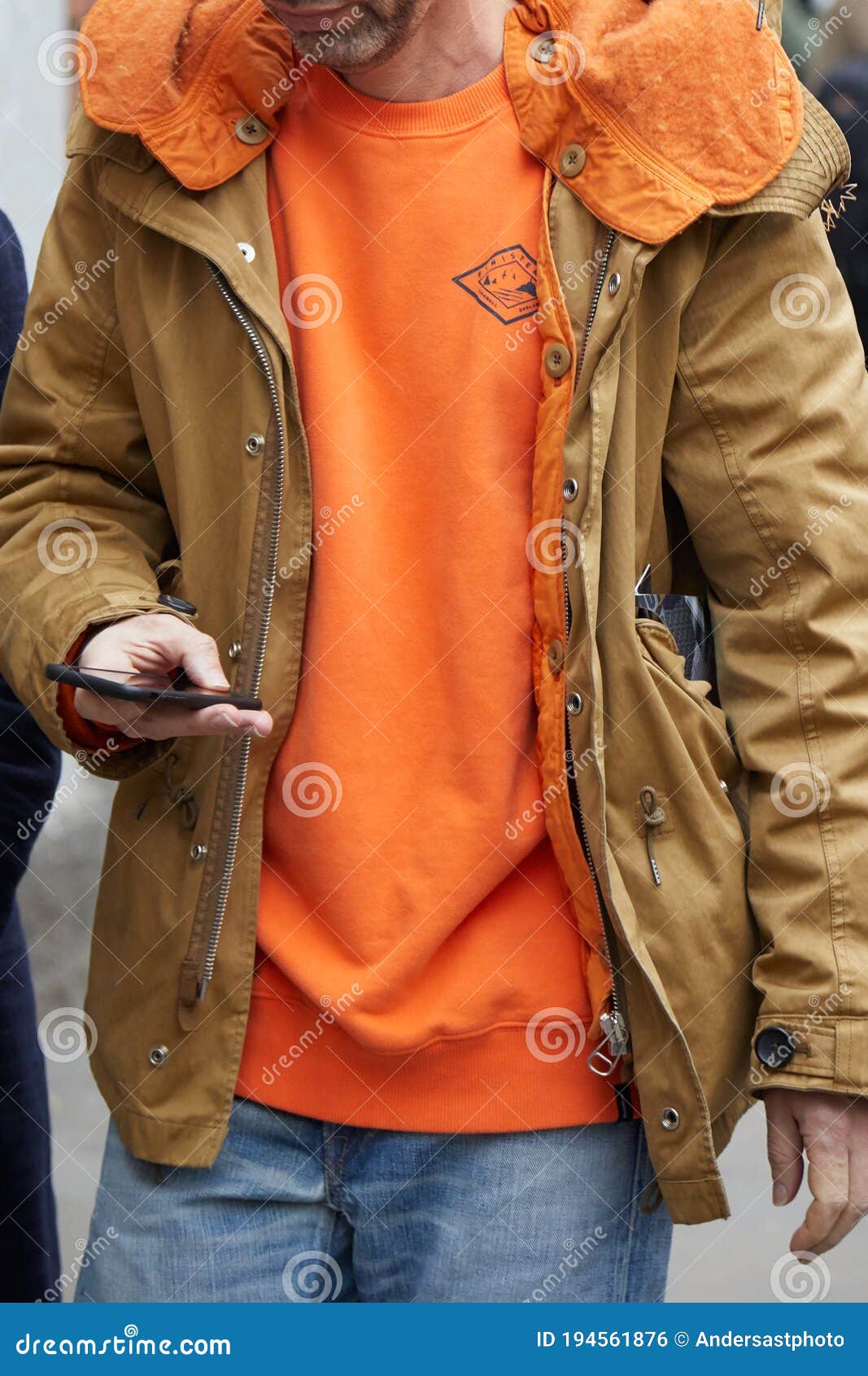 fendi jacket orange