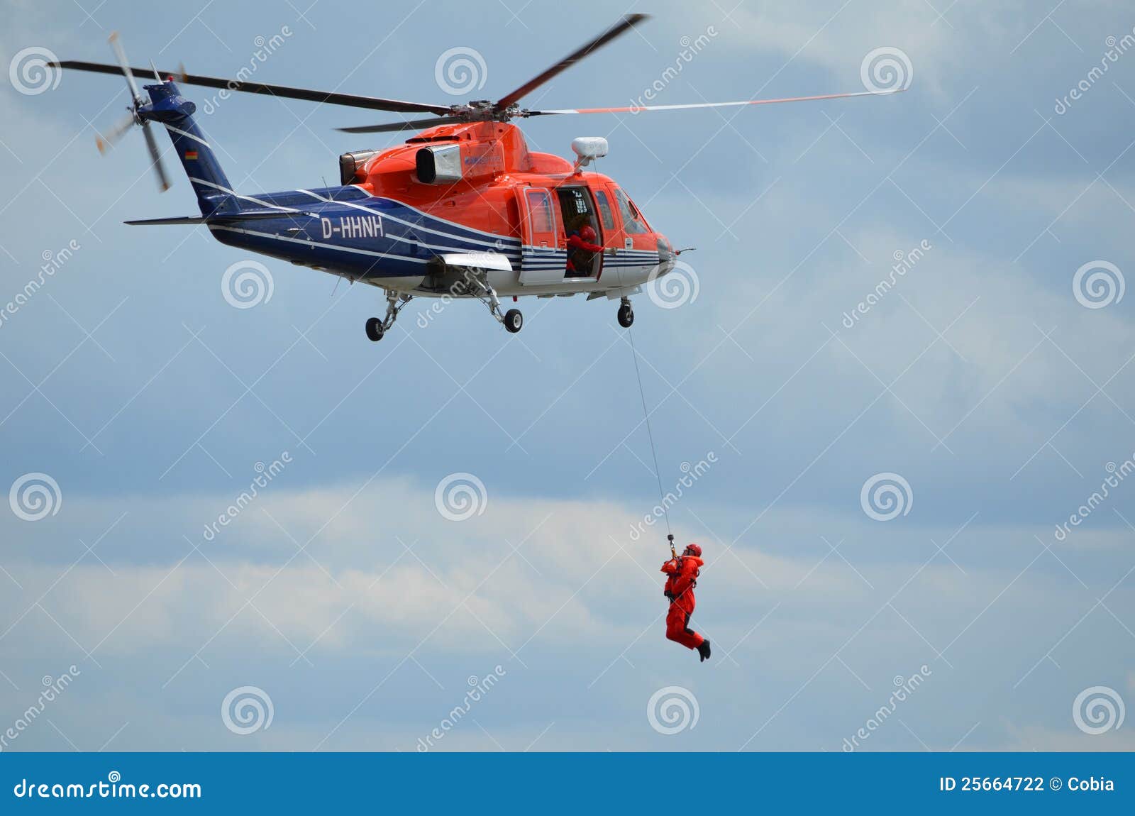 Man Overboard Rescue Training With Helicopter Editorial Image