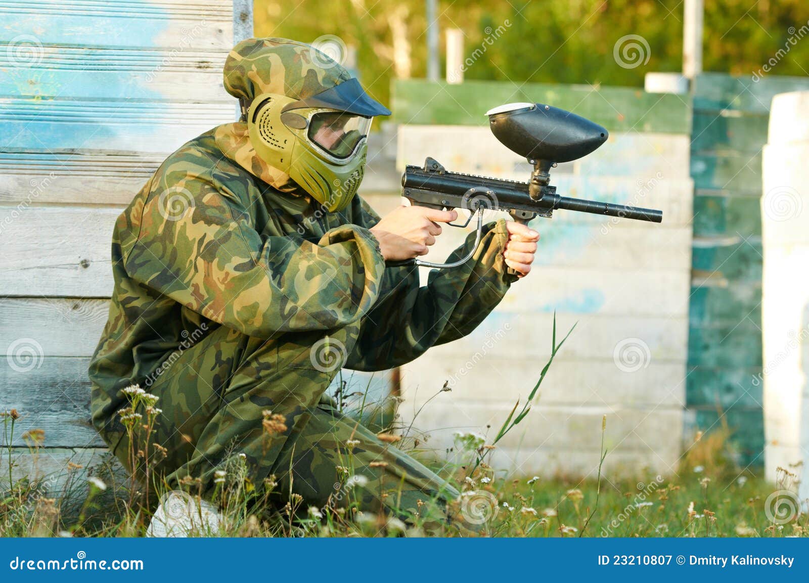 Man paintball player stock image. Image of happy, leisure 23210807