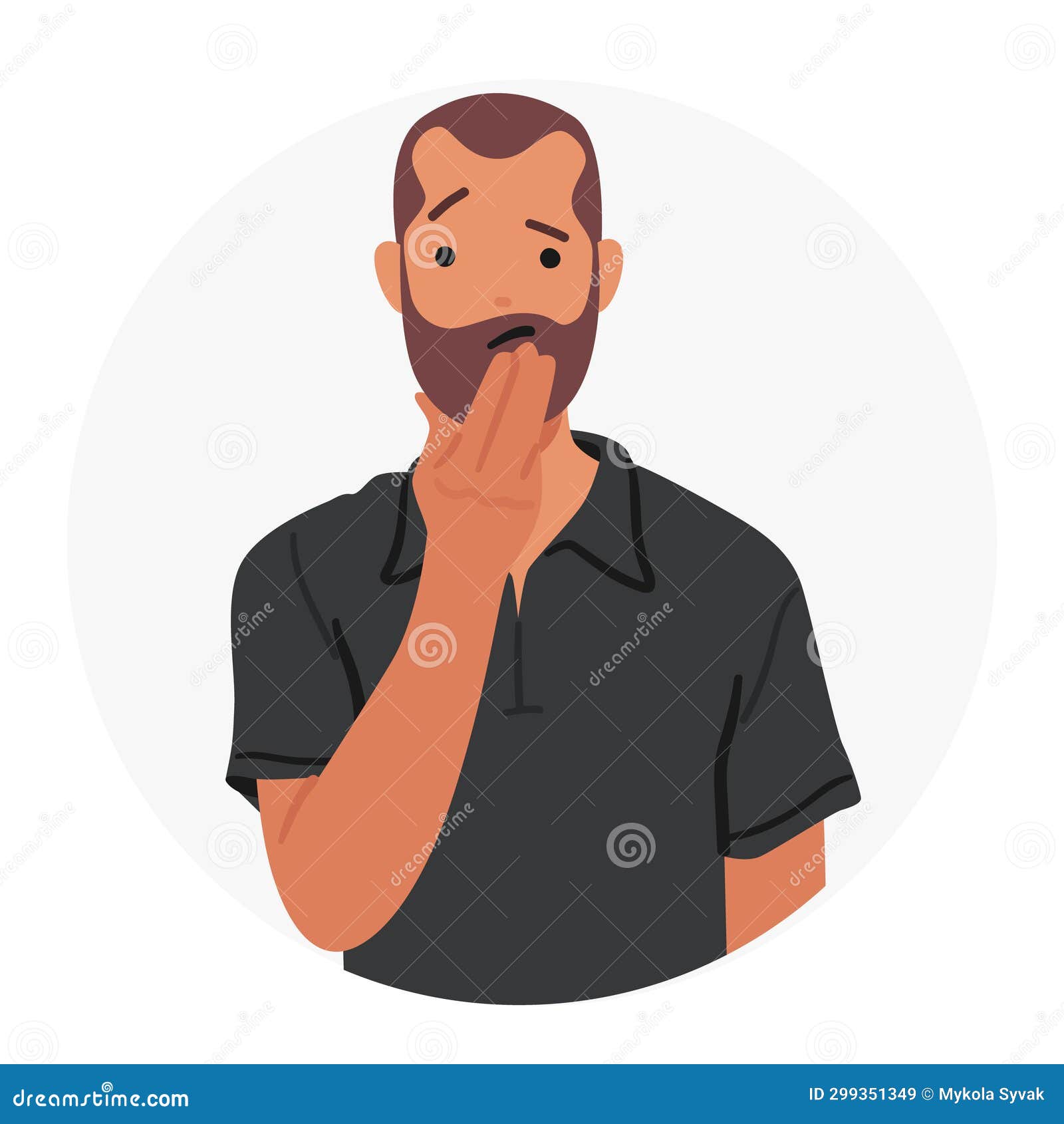 man with a pallor complexion, clutching his face in distress, exhibits symptoms of a heart attack, cartoon 
