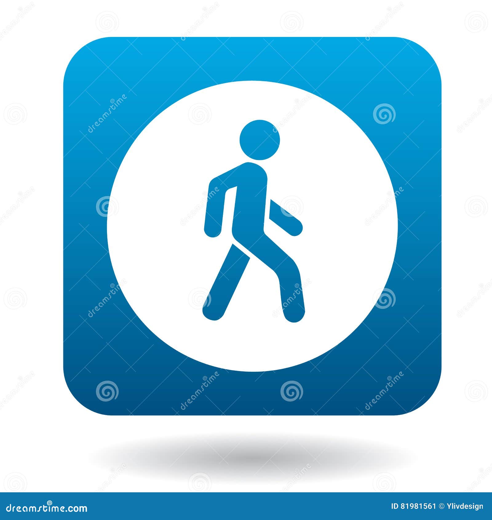 man on a pedestrian crossing icon, simple style