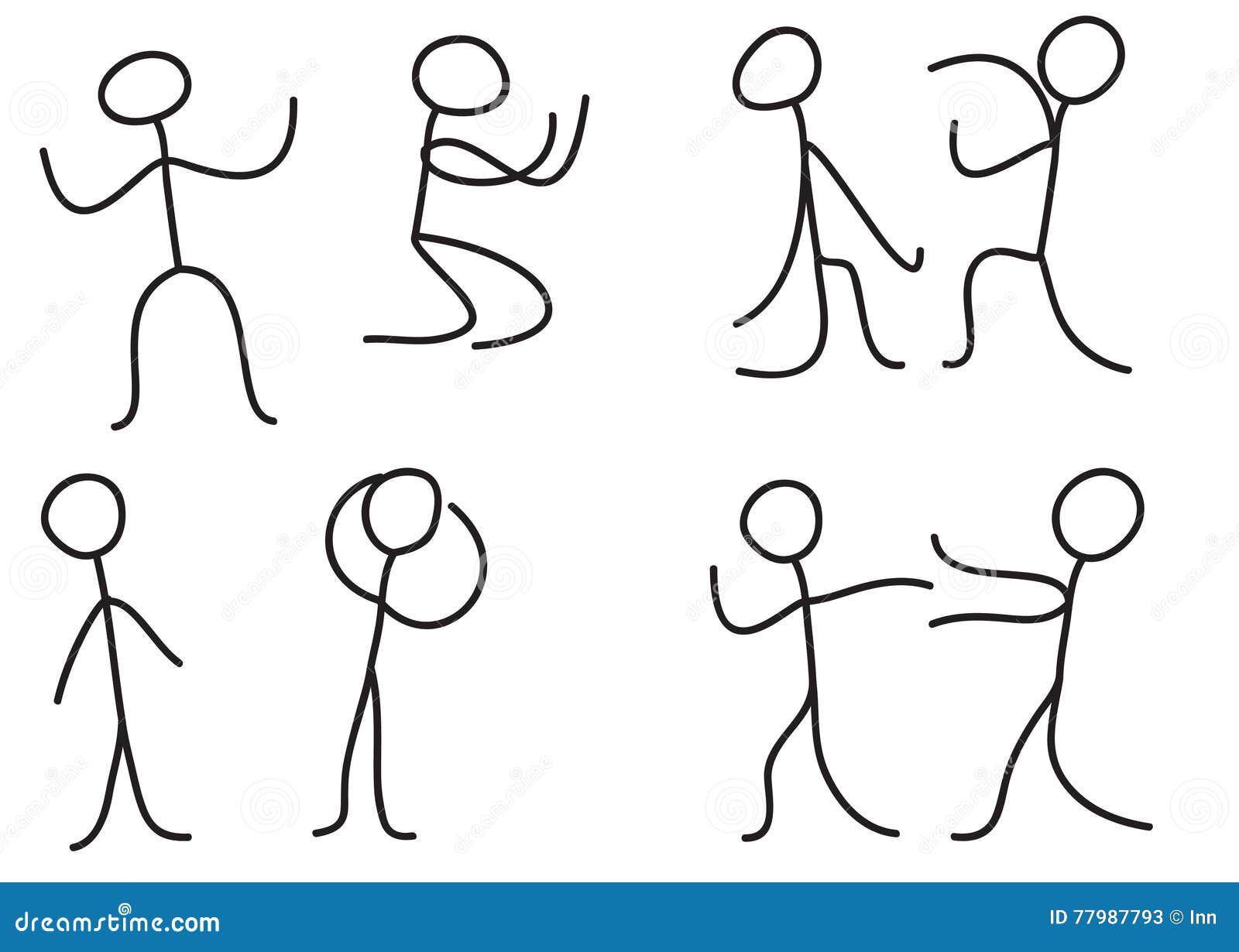 Stick Figure Stickman Stick Man People Person Poses Postures 