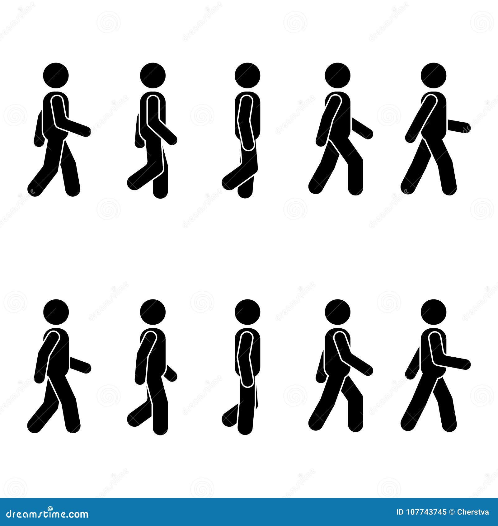 Stickman pose high quality Royalty Free Vector Image