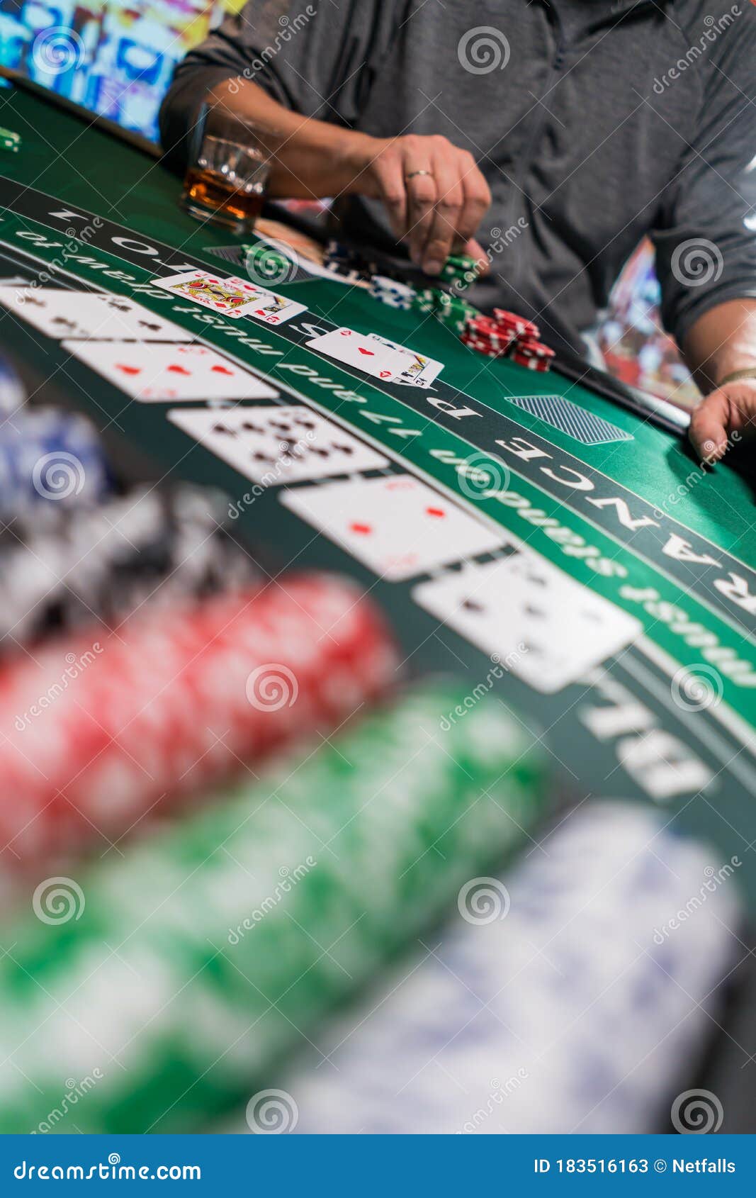 Man Playing BlackJack at the Casino Stock Image Image of addiction, gamble 183516163