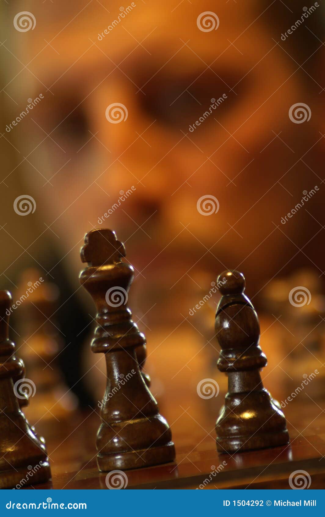 Senior Man Thinking about His Next Move in a Game of Chess Stock Photo -  Image of king, checkmate: 64993646