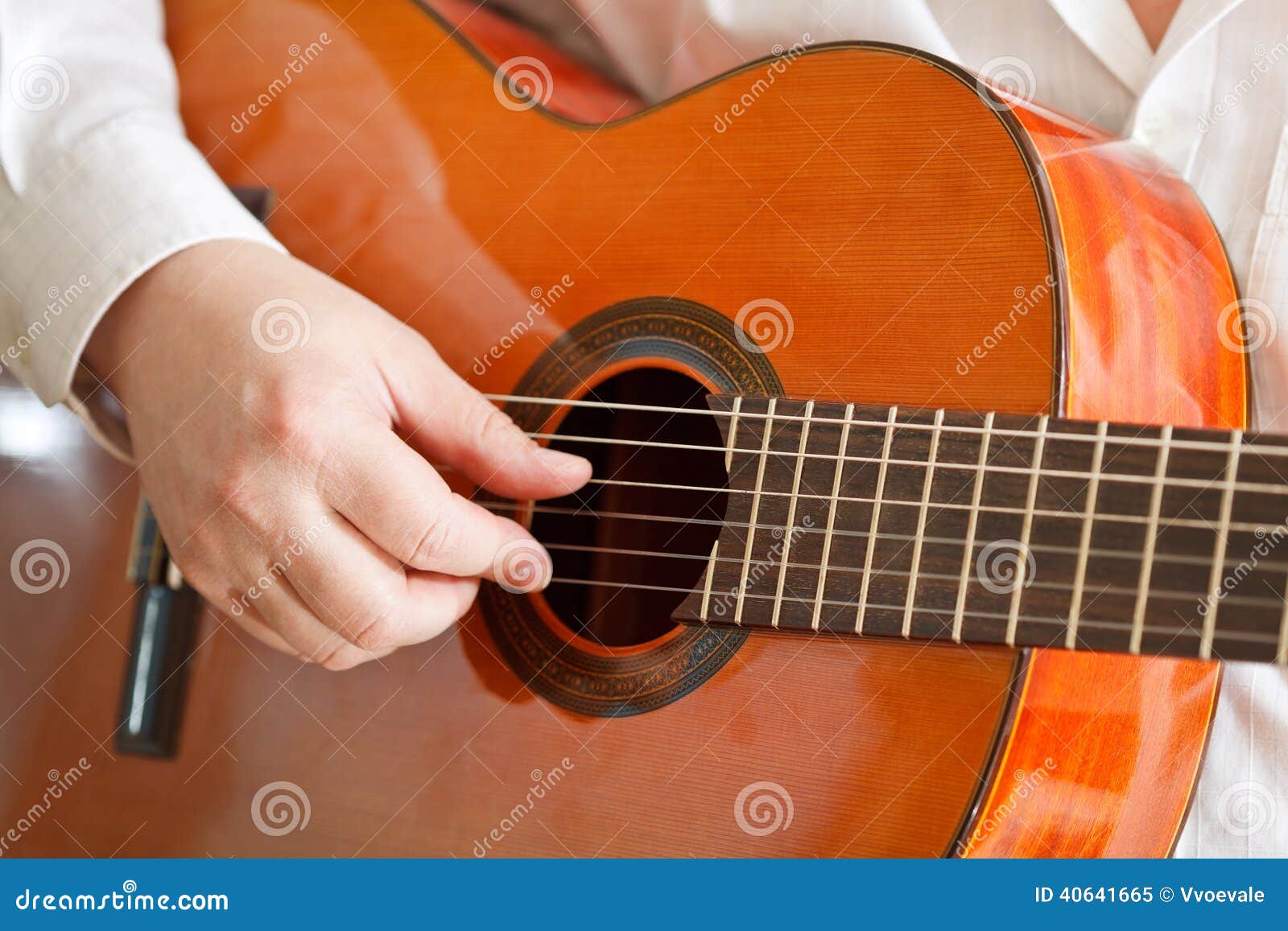 Man Playing Classical Acoustic Guitar Stock Image Image of modern